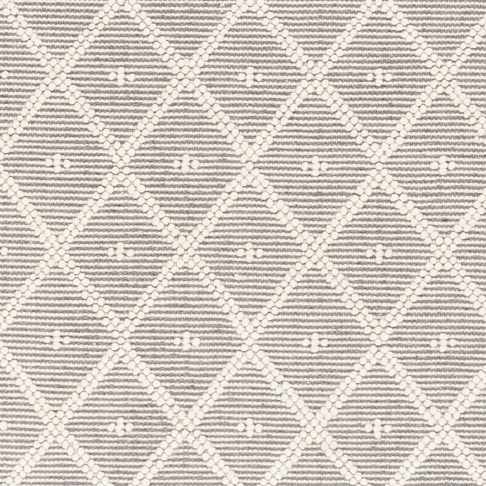 Hand Woven Ivory and Gray Modern Geometrical Tassel design Wool Area Rug - Image 4