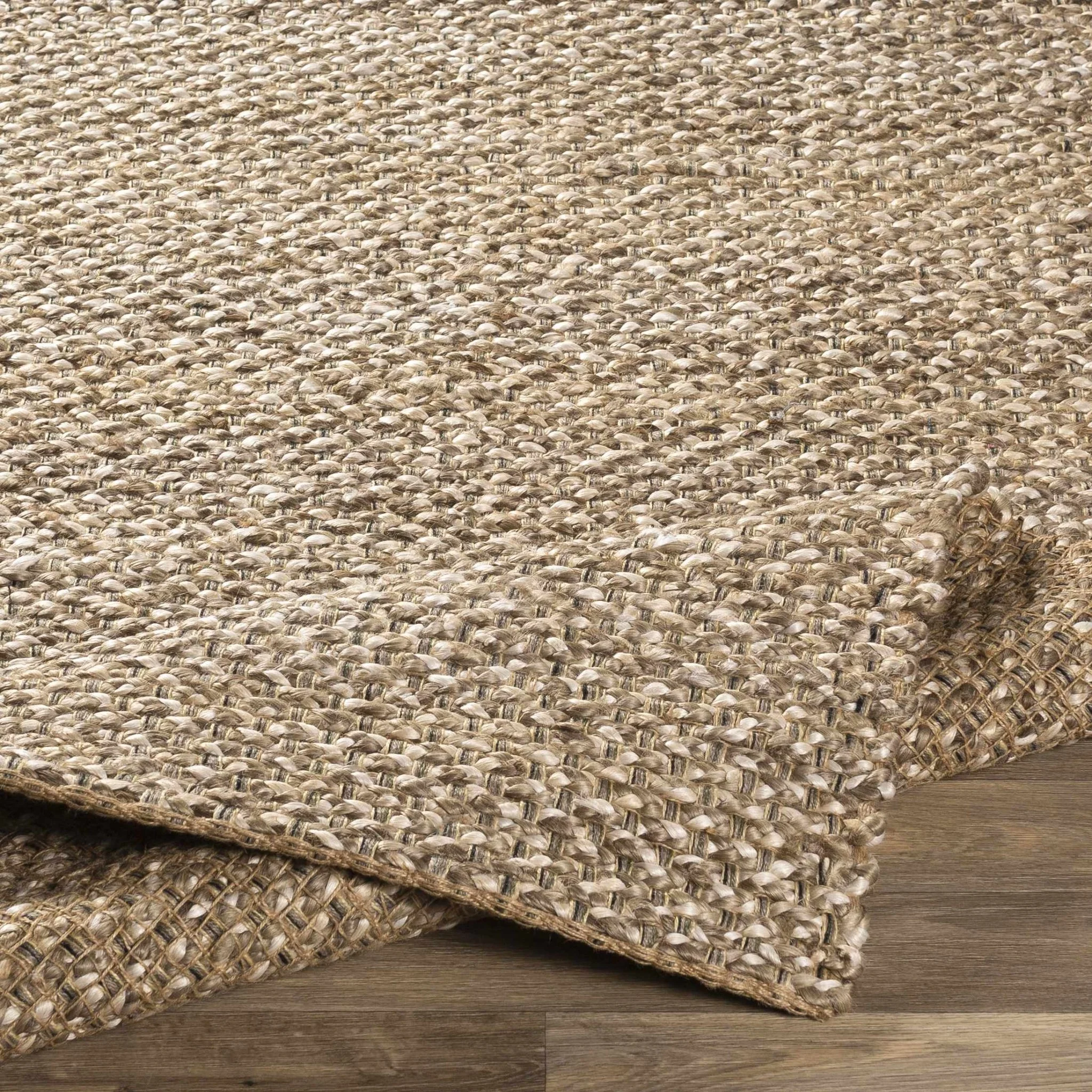 Hand Woven Ivory and Tan Natural Jute textured Multi size Area Rug - Image 12