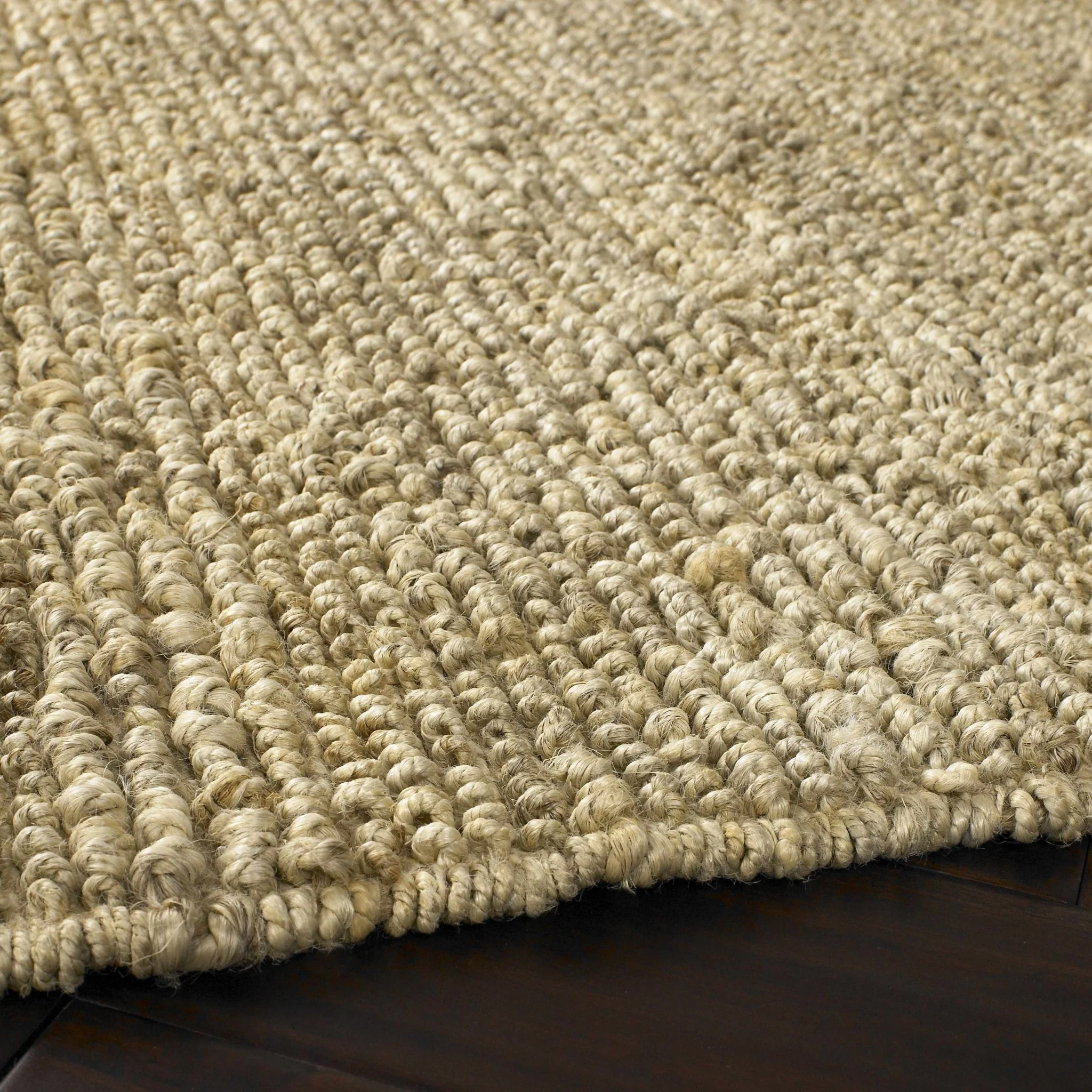 Hand Woven Ivory Modern Style Braided Jute Carpet - Image 2