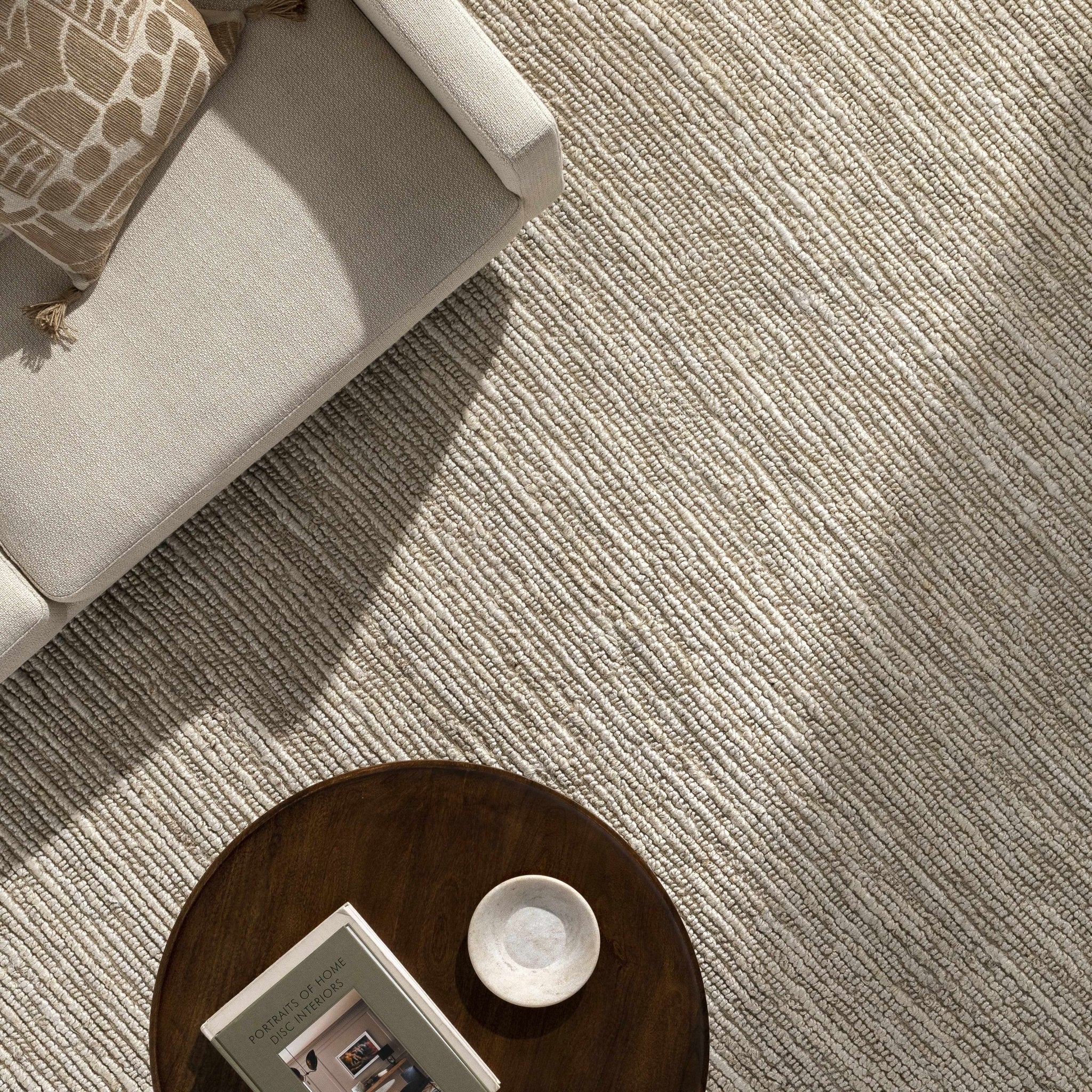 Hand Woven Ivory Modern Style Braided Jute Carpet - Image 22