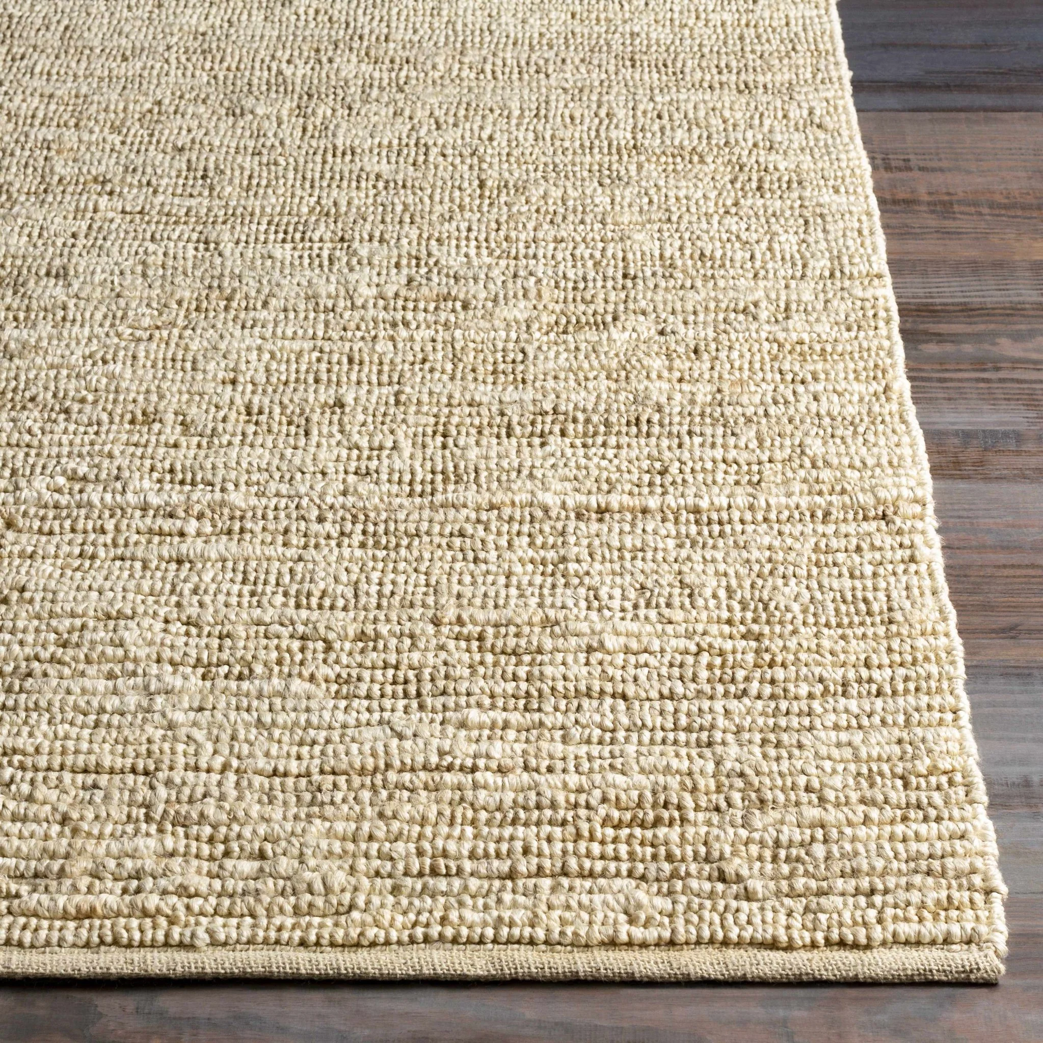 Hand Woven Ivory Modern Style Braided Jute Carpet - Image 3