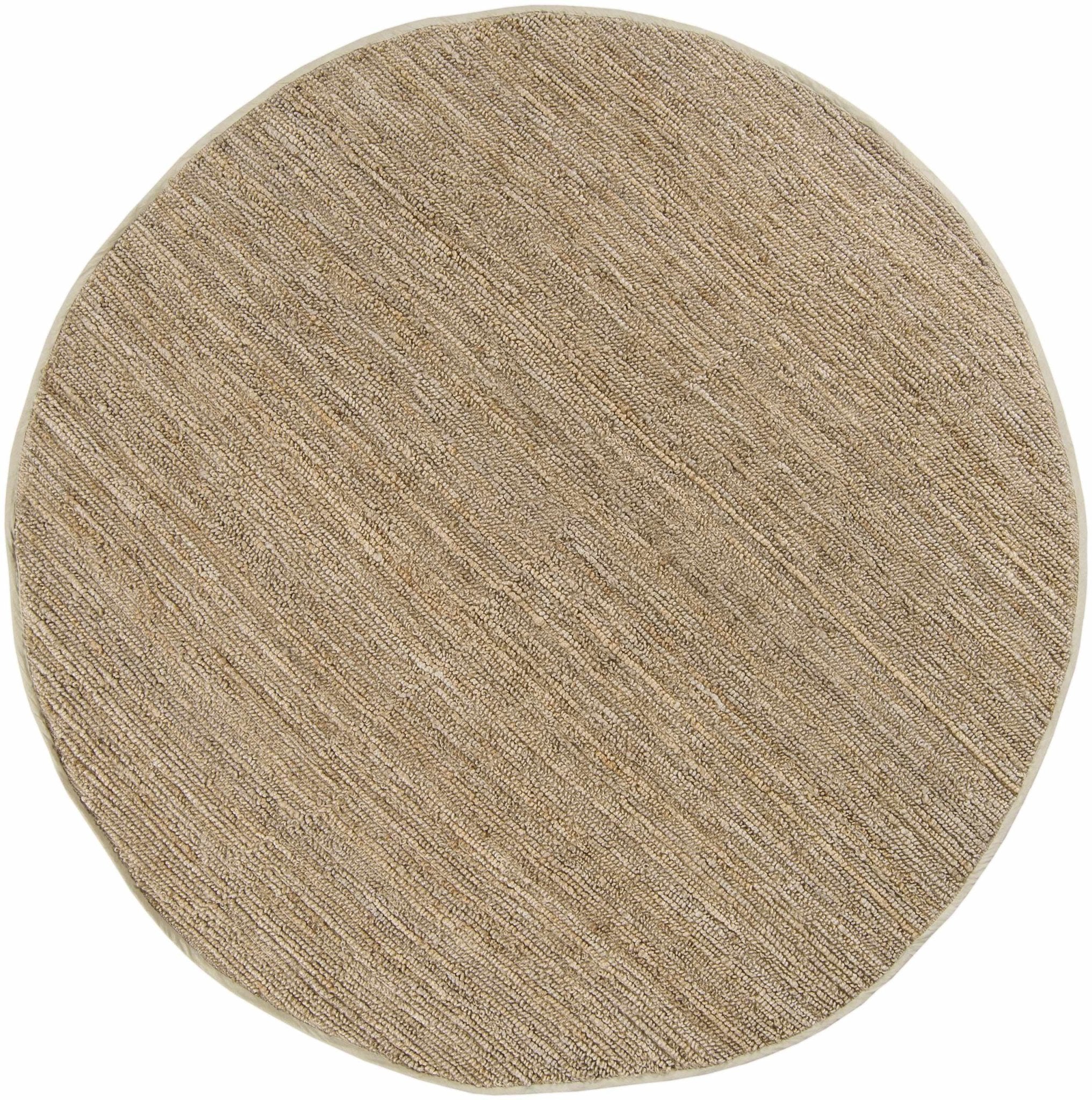 Hand woven Natural Brown Stripes Texture Chunky Jute Multi size Area Rug - Image 14