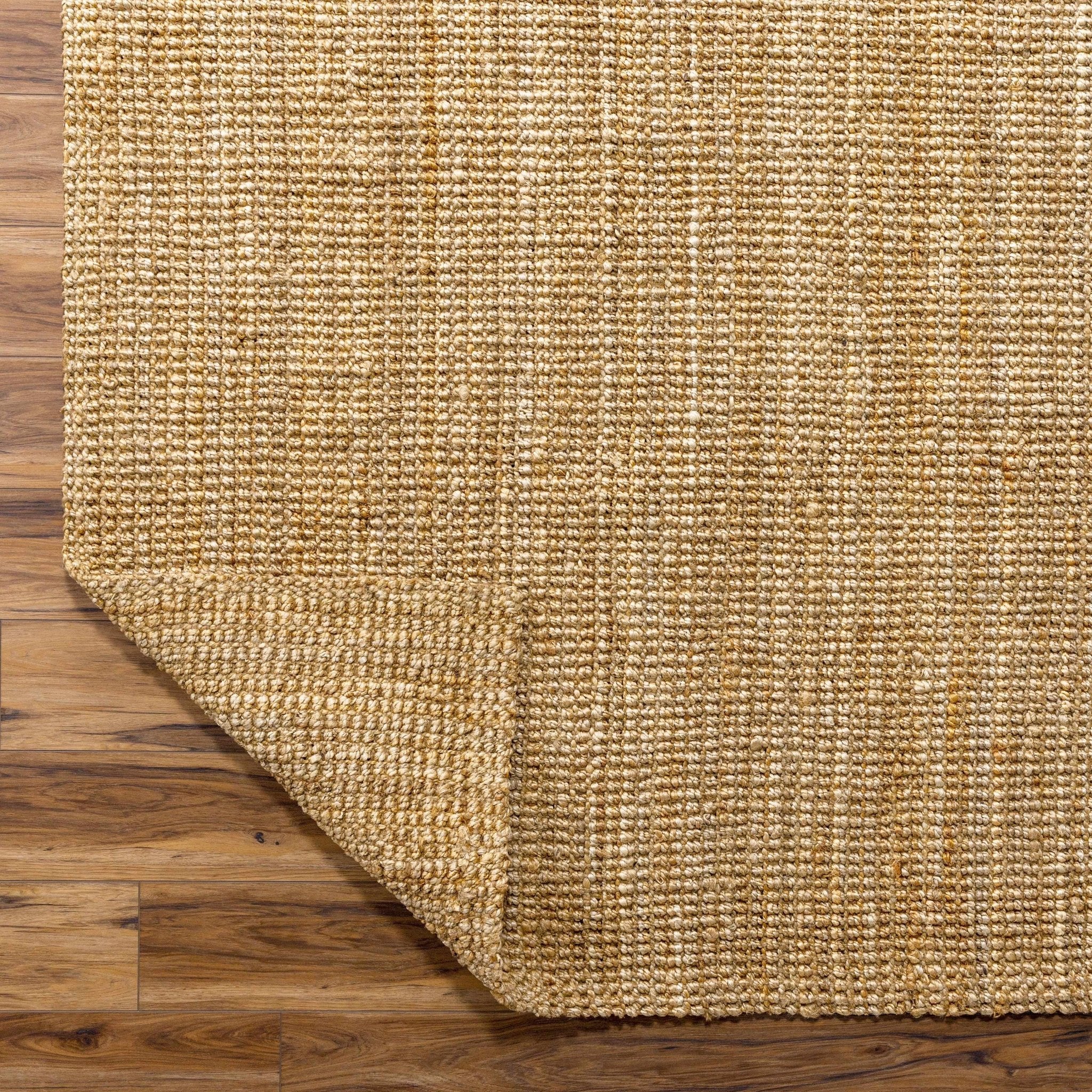 Hand Woven Natural Brown Textured Multi size Jute Area Rug - Image 15