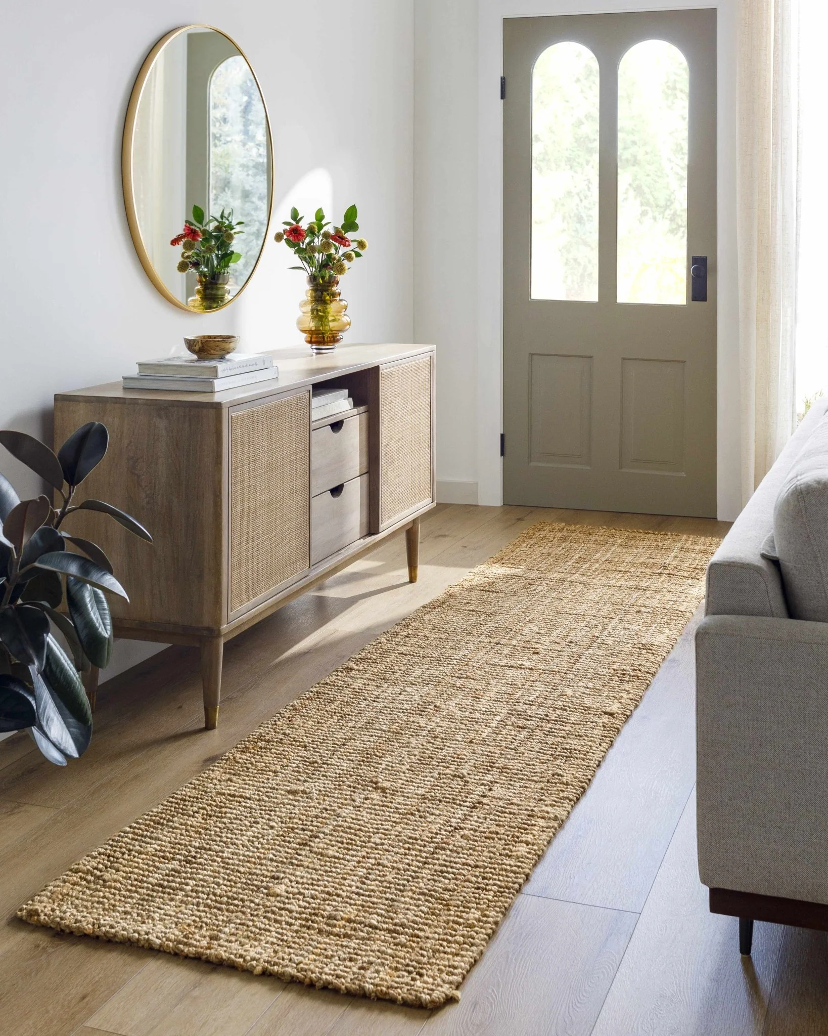 Hand Woven Natural Brown Textured Multi size Jute Area Rug - Image 17