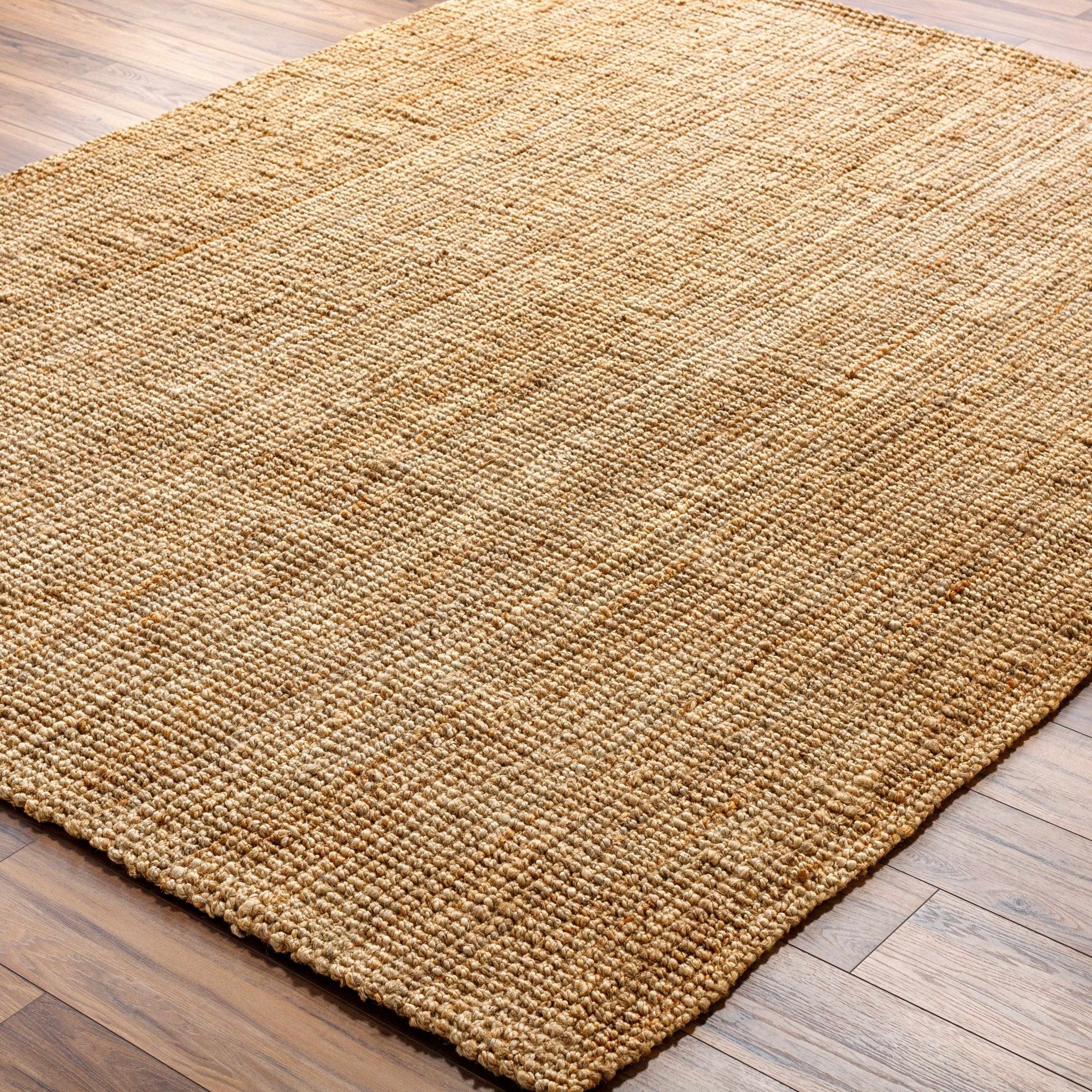 Hand Woven Natural Brown Textured Multi size Jute Area Rug - Image 5
