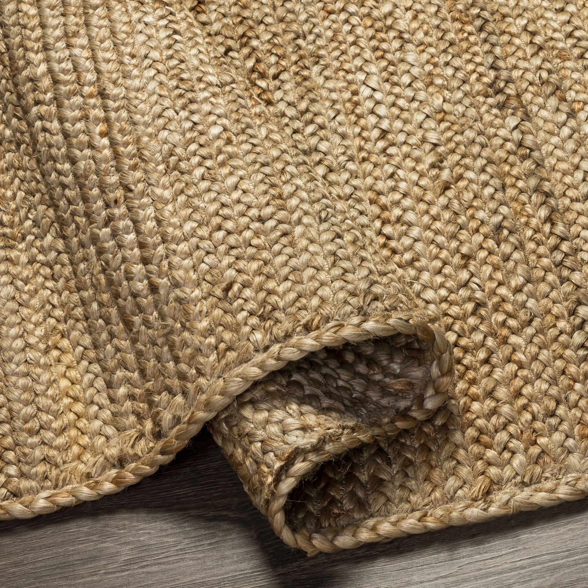 Hand Woven Natural Brown Traditional Jute Braided Multi size Rug - Image 10