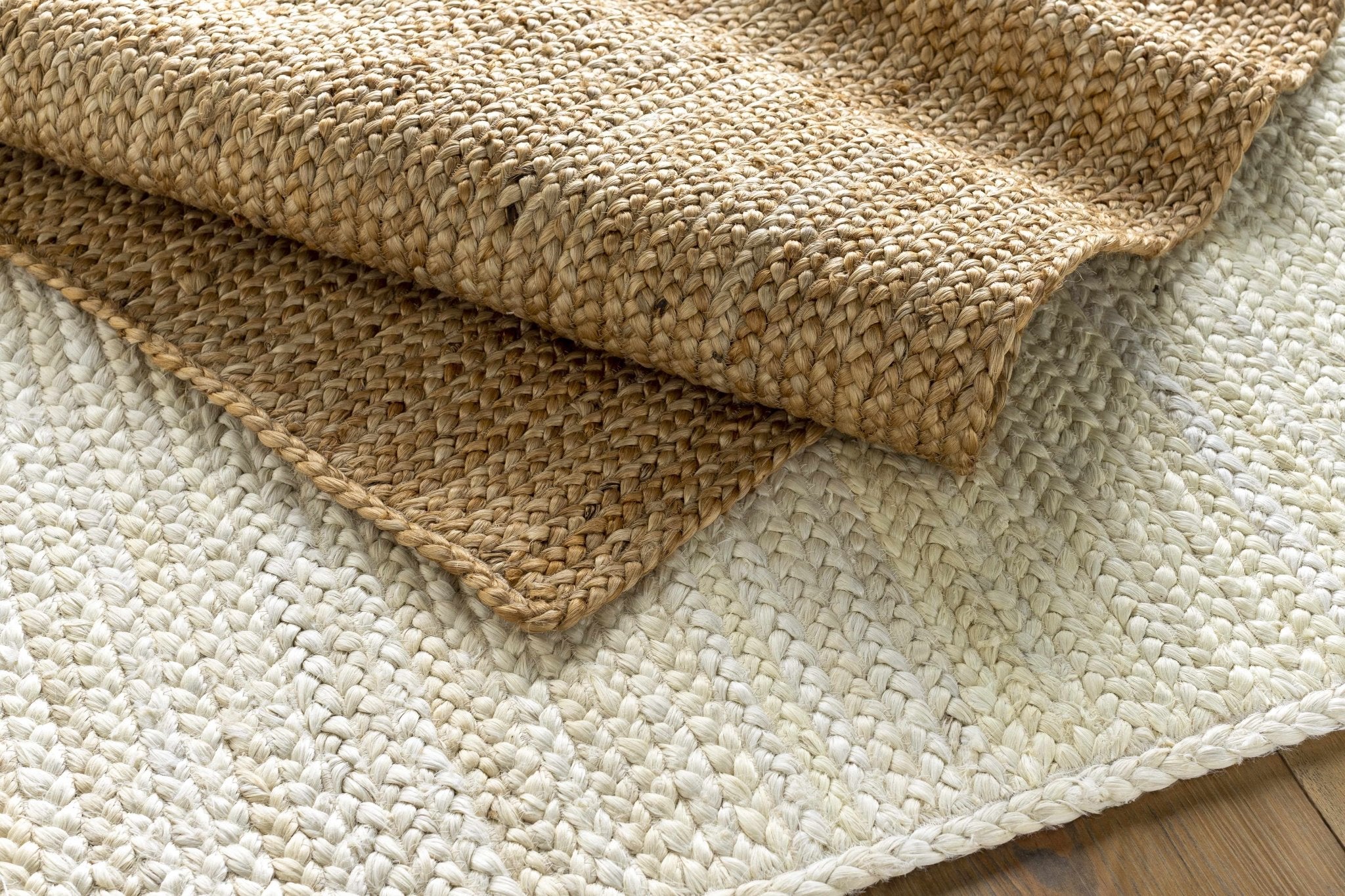 Hand Woven Natural Brown Traditional Jute Braided Multi size Rug - Image 14