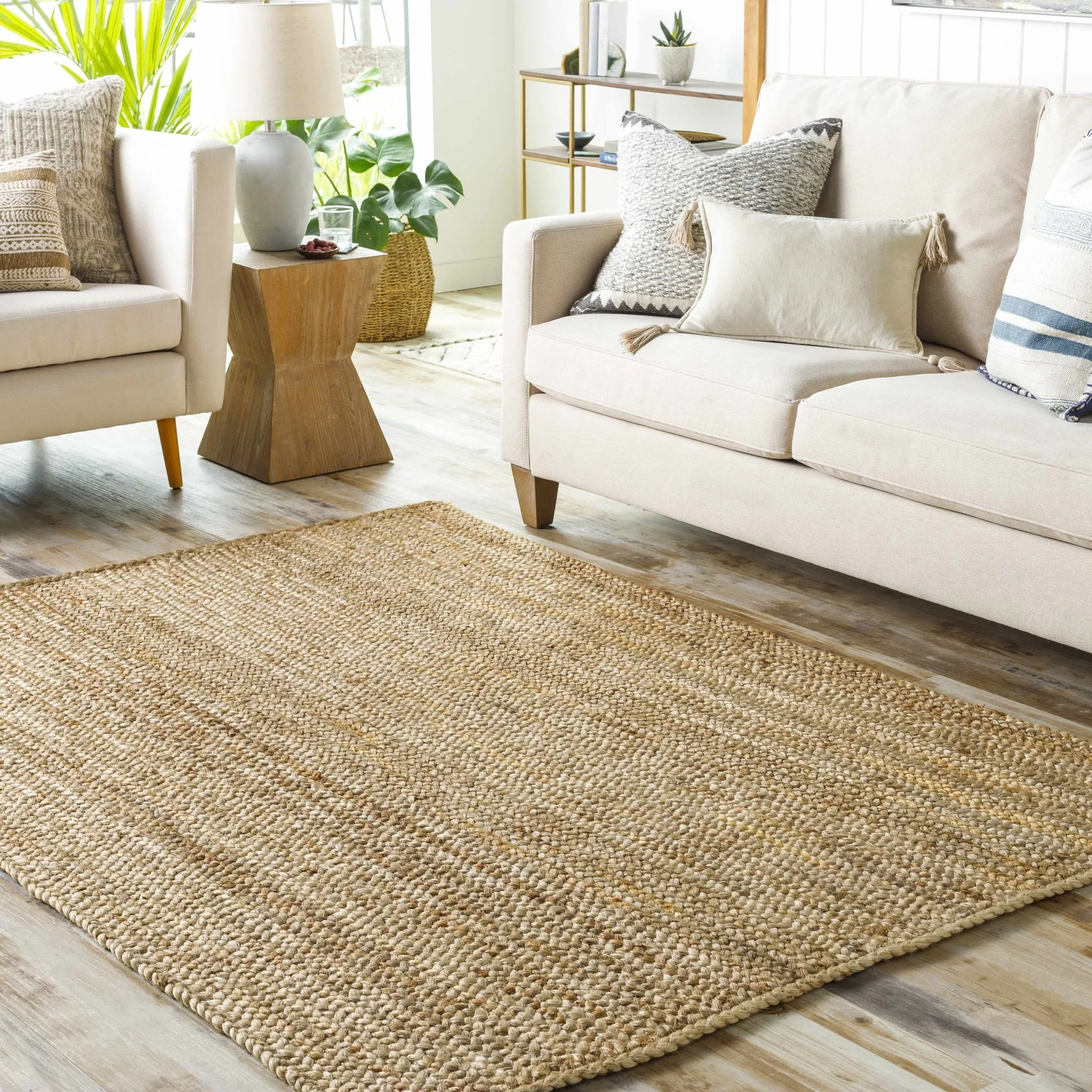 Hand Woven Natural Brown Traditional Jute Braided Multi size Rug - Image 6