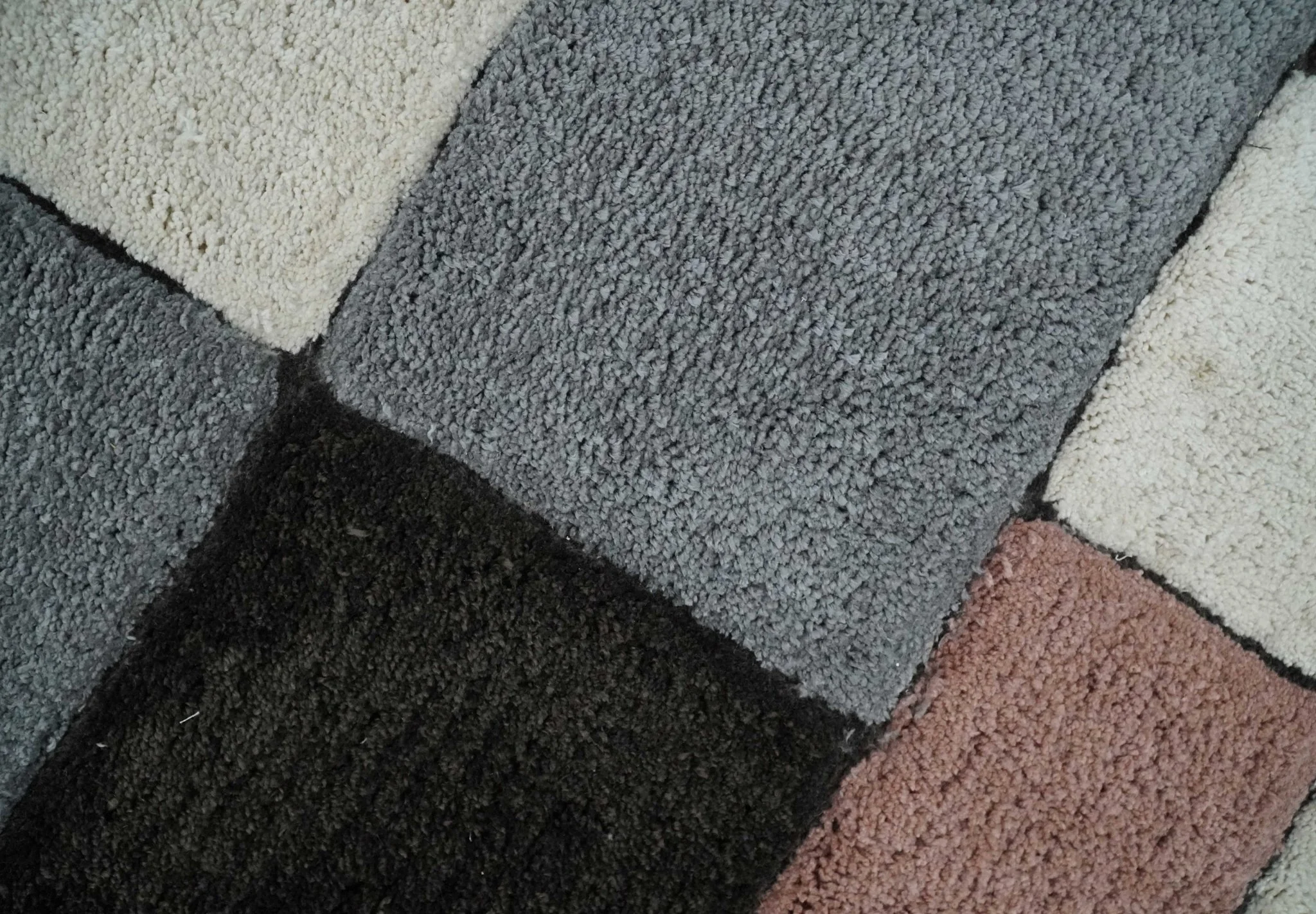 3x5, 4x6 and 5x7 Hand Woven Shag Ivory. Charcoal and Peach Art Silk Soft Viscose Area Rug - Image 4