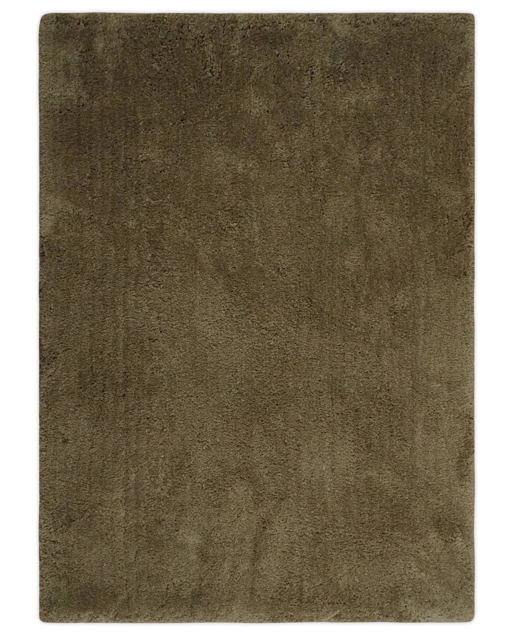 3x5, 4X6 and 5x7 Hand Woven Shag Olive Art Silk Soft Viscose Area Rug - Image 11