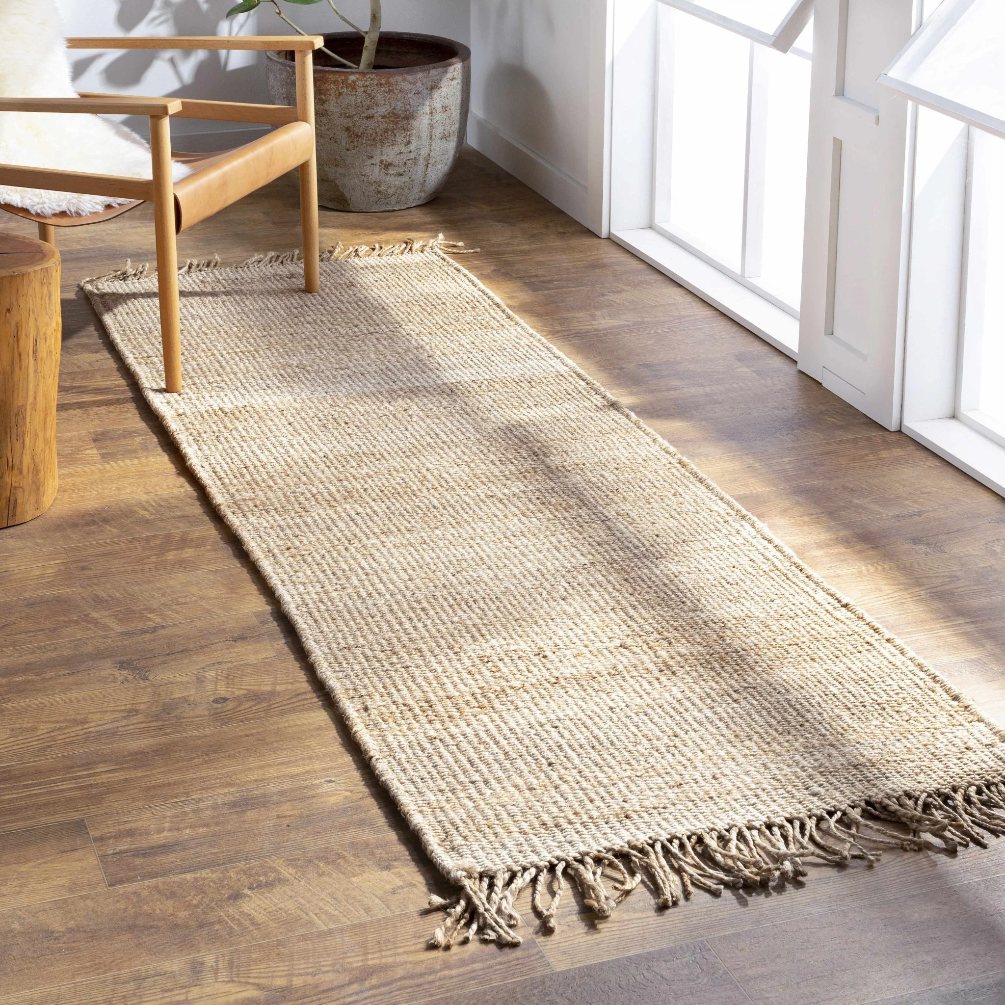 Hand Woven Tan Multi Size Jute Area Rug - Image 11