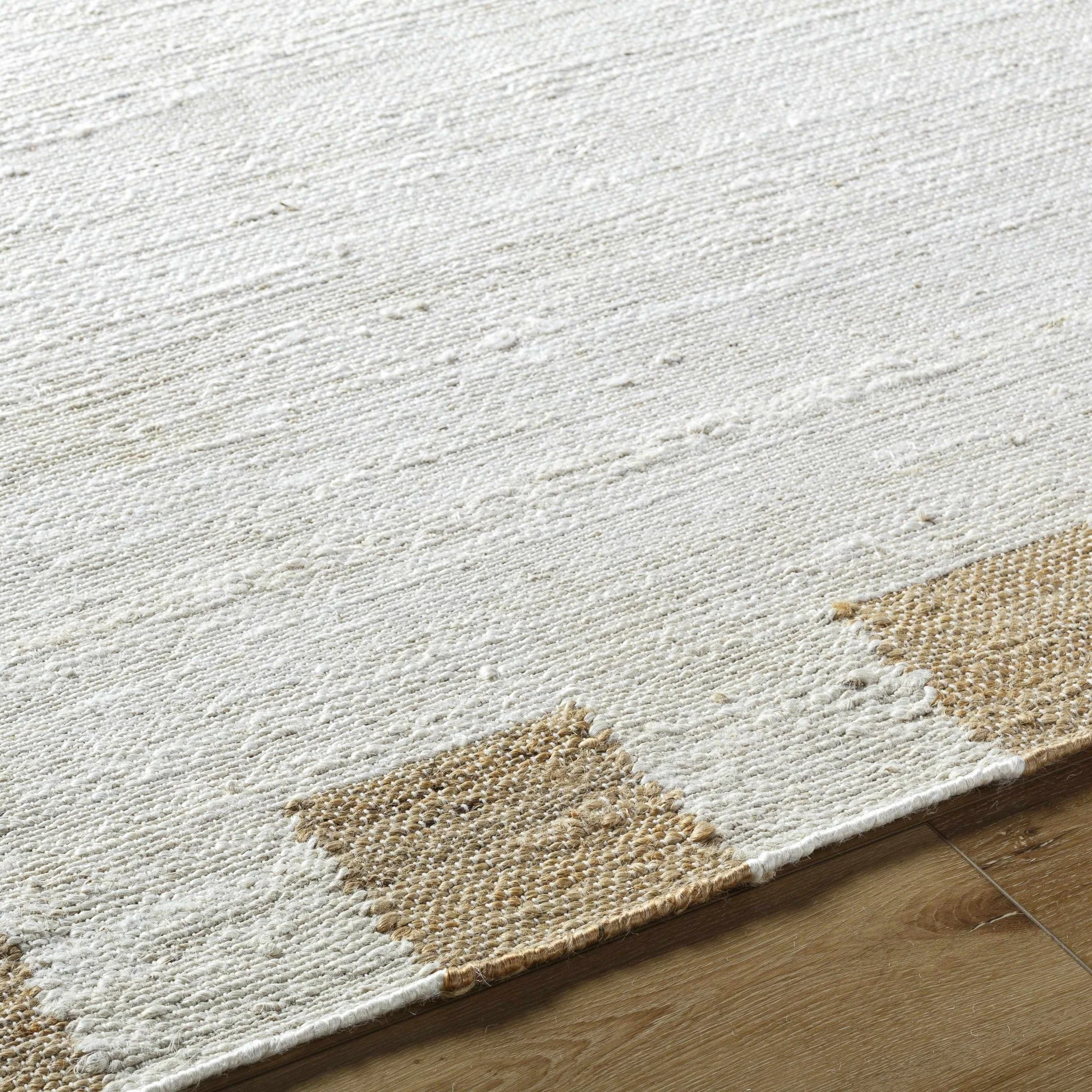 Hand Woven White Modern Style Jute Carpet - Image 7