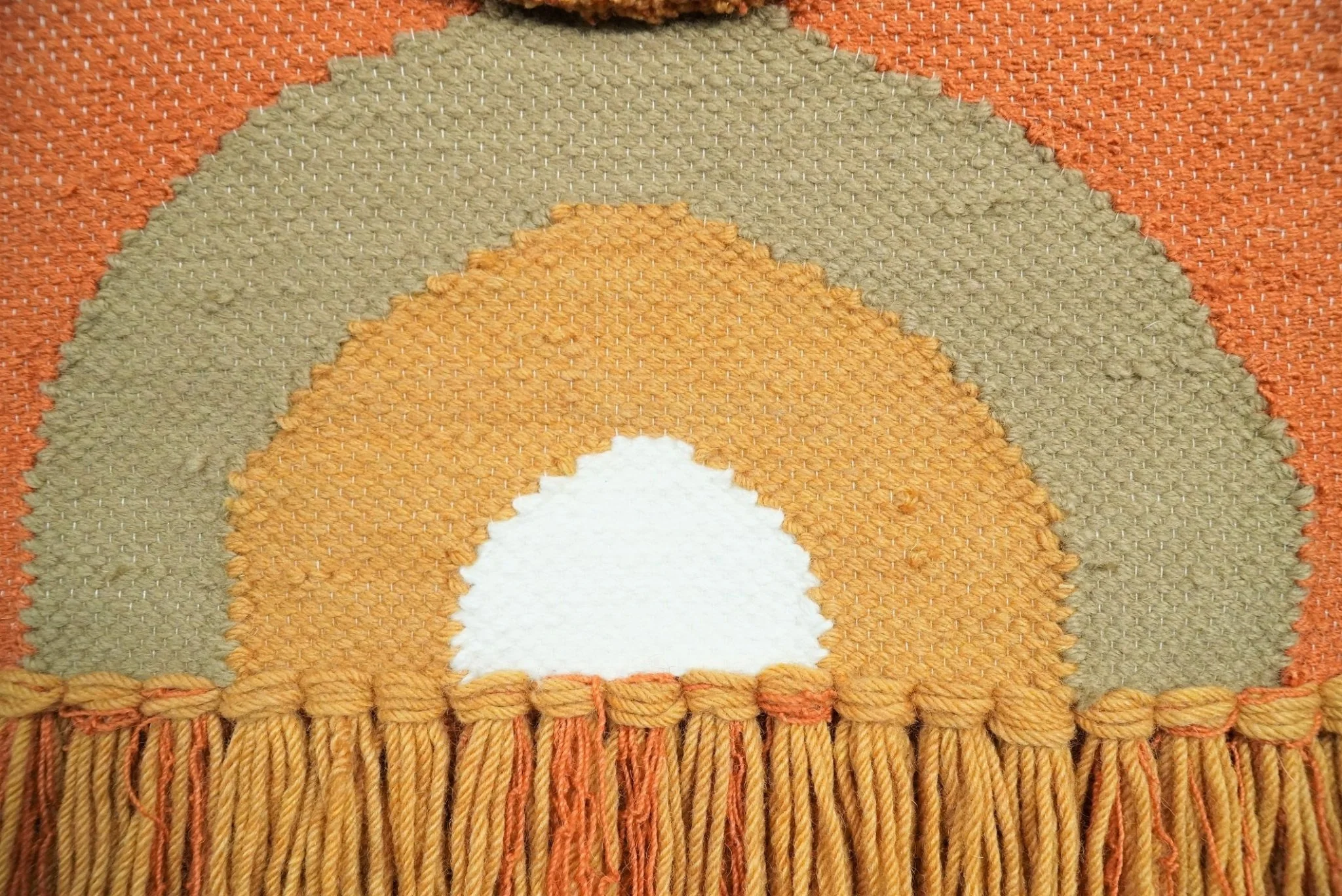 Hand Woven Wool Tapestry Terracotta Bohemian Modern Wall Hanging | WH11 - Image 2