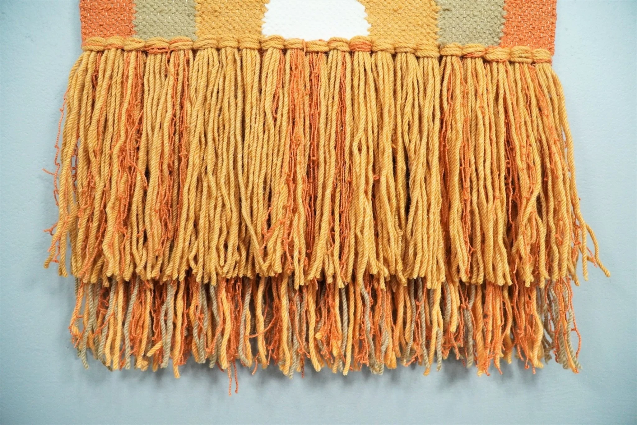 Hand Woven Wool Tapestry Terracotta Bohemian Modern Wall Hanging | WH11 - Image 4