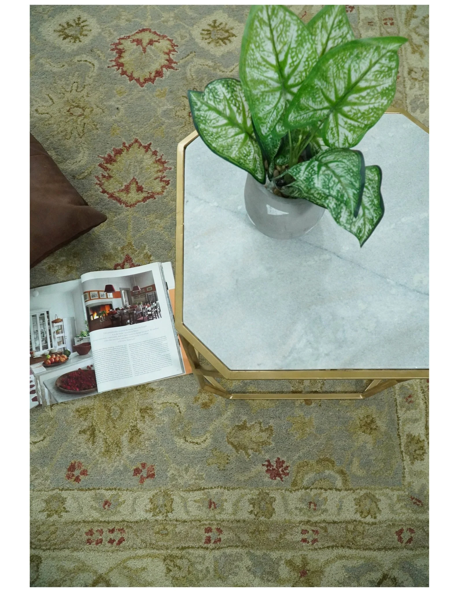 Handmade 8x10 Beige and Blue made with fine wool Area Rug |  TRDCP125810 - Image 2