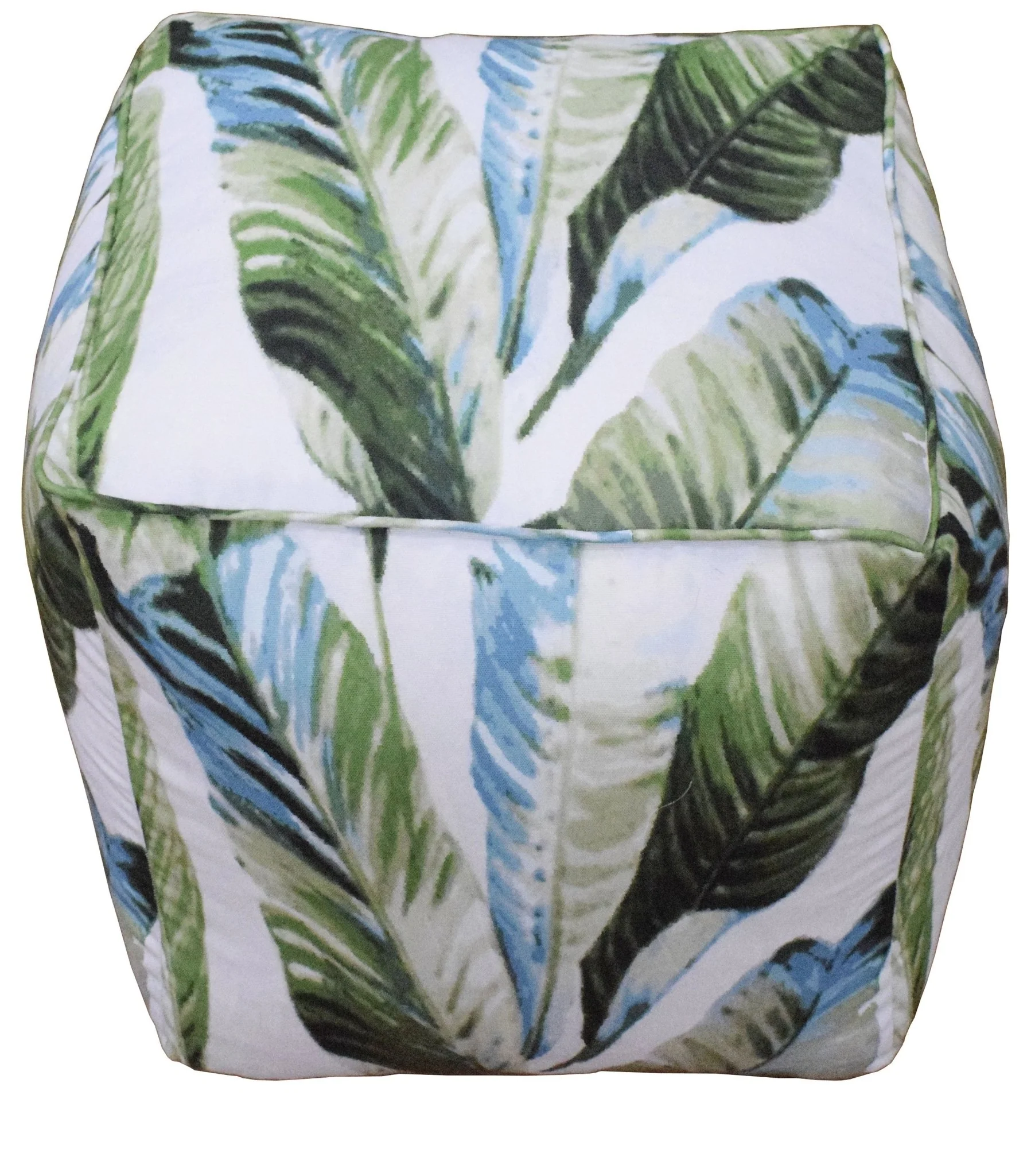 Handmade Tropical Design Outdoor and Indoor Ottoman Pouf - Footstool, Comfortable Chair or Footrest - Image 2