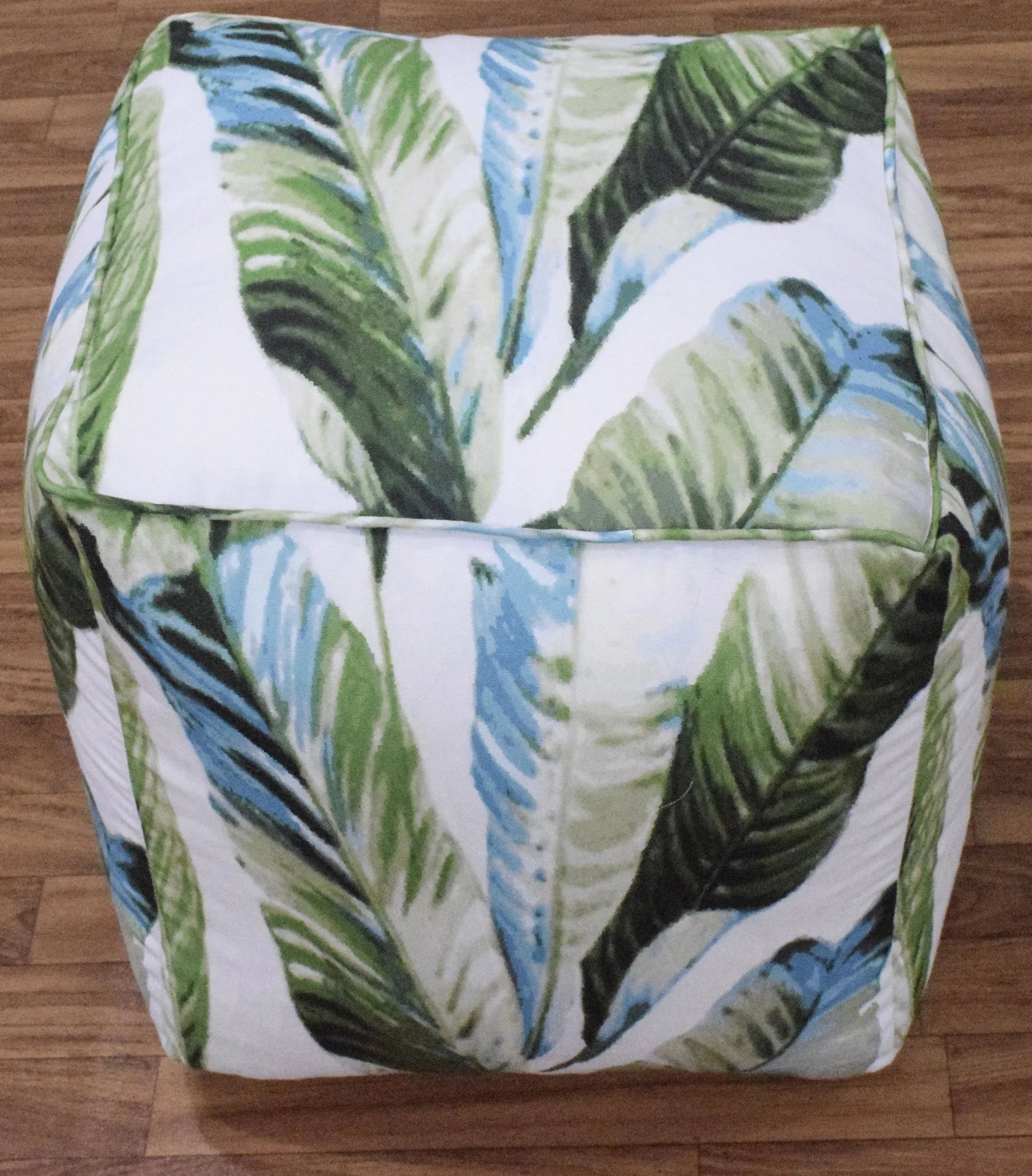 Handmade Tropical Design Outdoor and Indoor Ottoman Pouf - Footstool, Comfortable Chair or Footrest - Image 5
