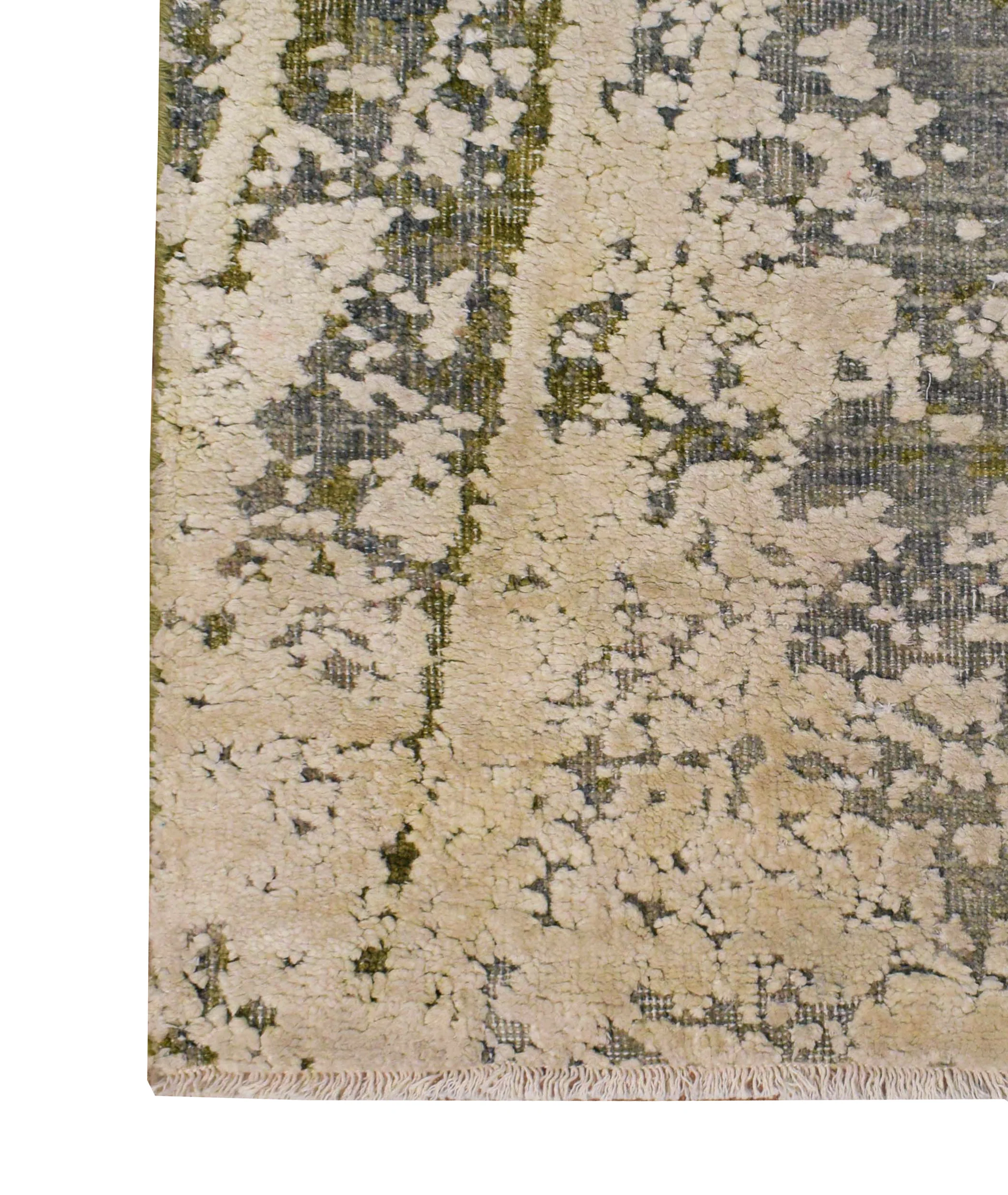 Abstract Handmade Wool & Original Silk 8x10 Area Rug | TRD1661810 - Image 6