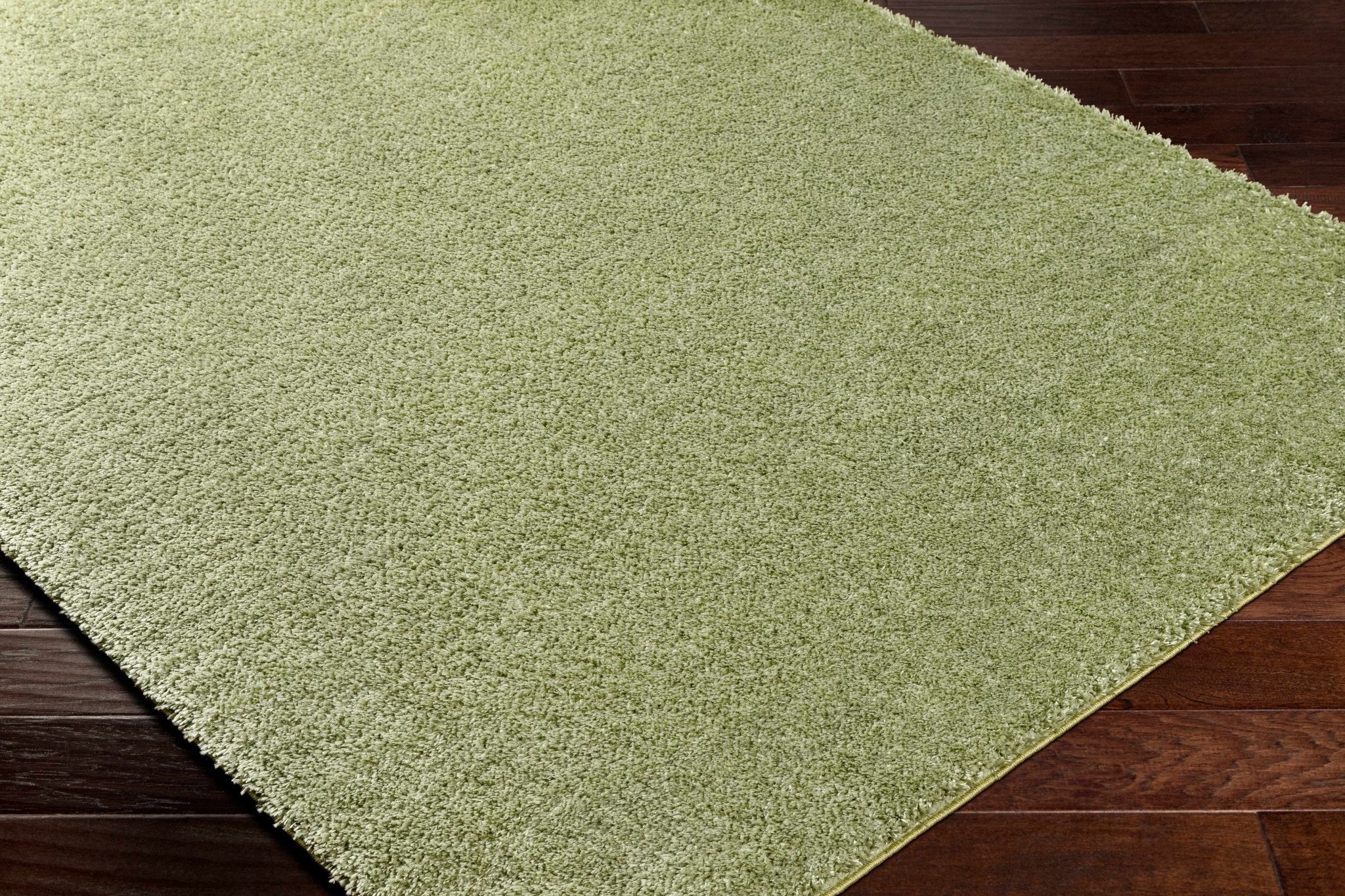 Modern Solid plush High pile Light olive green area rug - Image 16