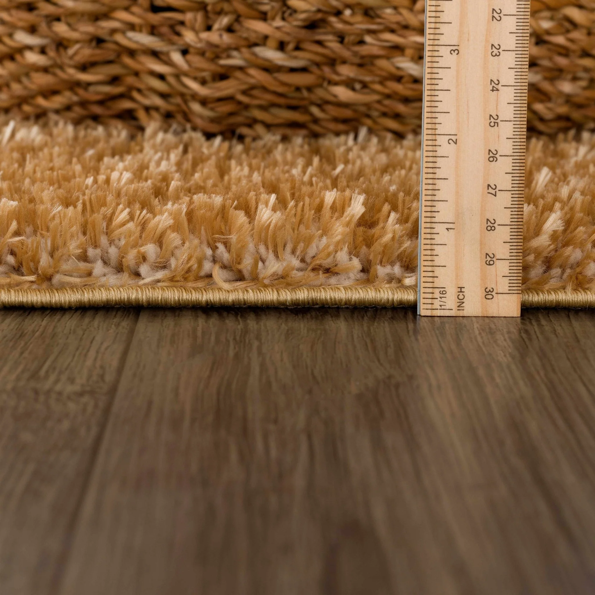 Modern Contemporary Solid Plush Gold Area rug - Image 10