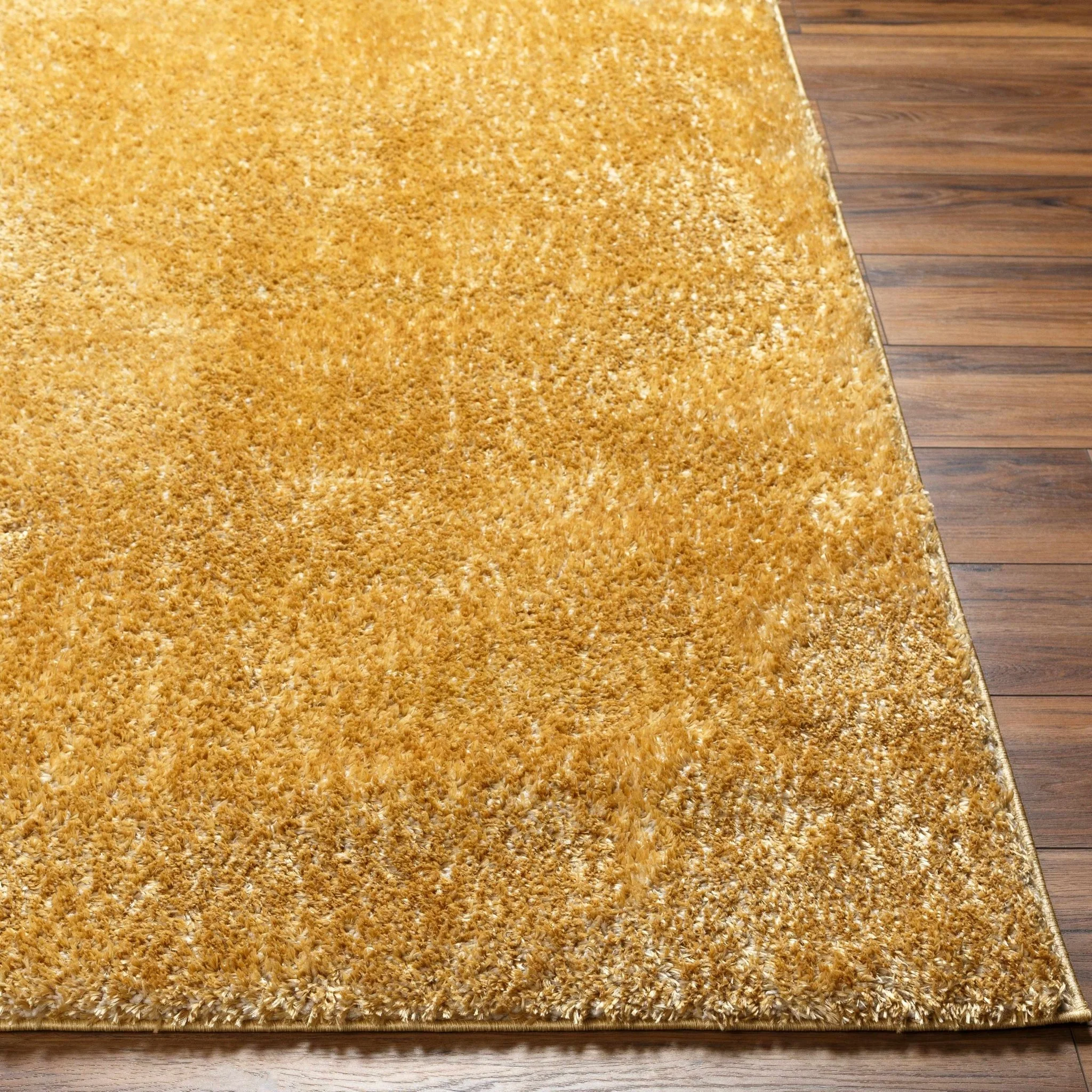 Modern Contemporary Solid Plush Gold Area rug - Image 15