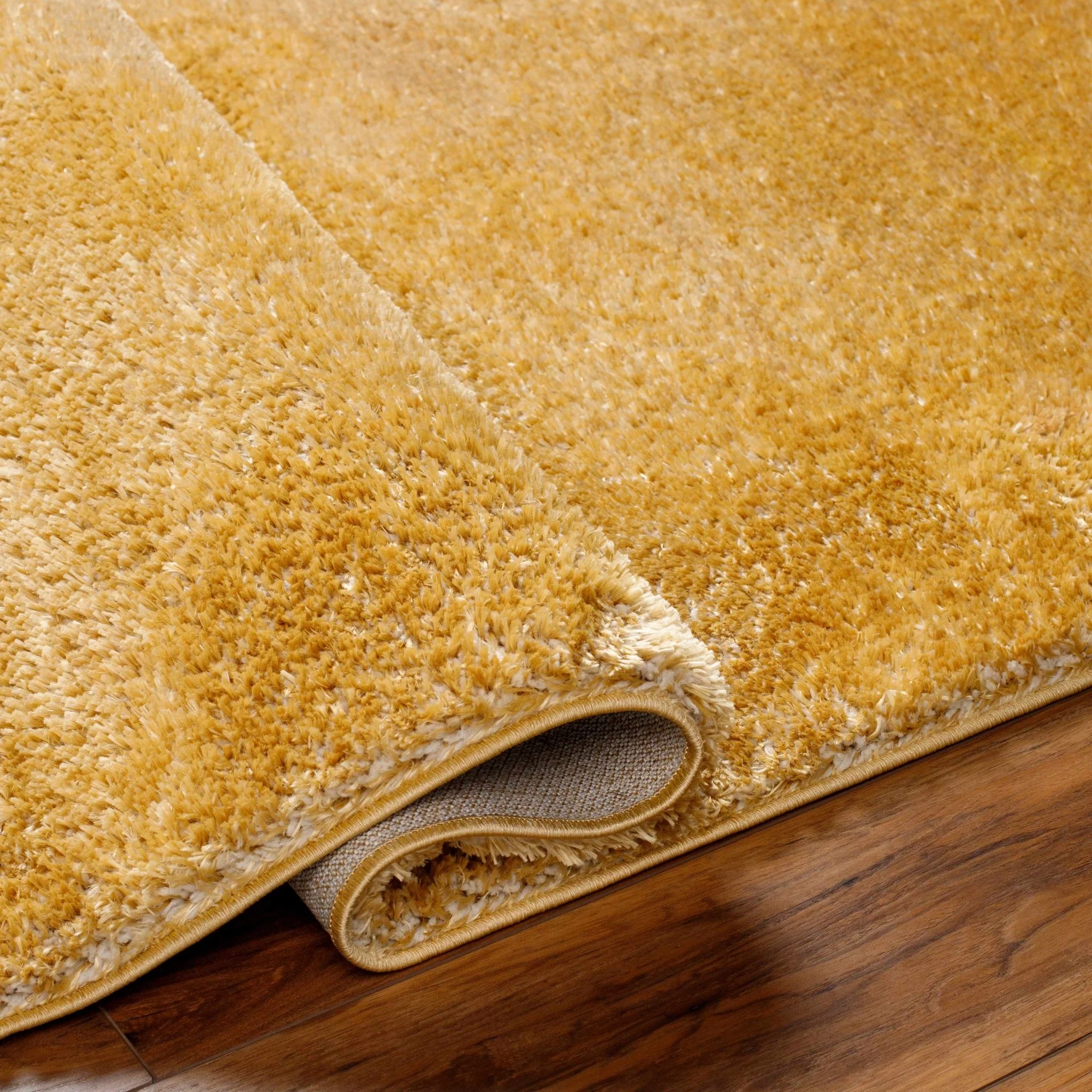 Modern Contemporary Solid Plush Gold Area rug - Image 17