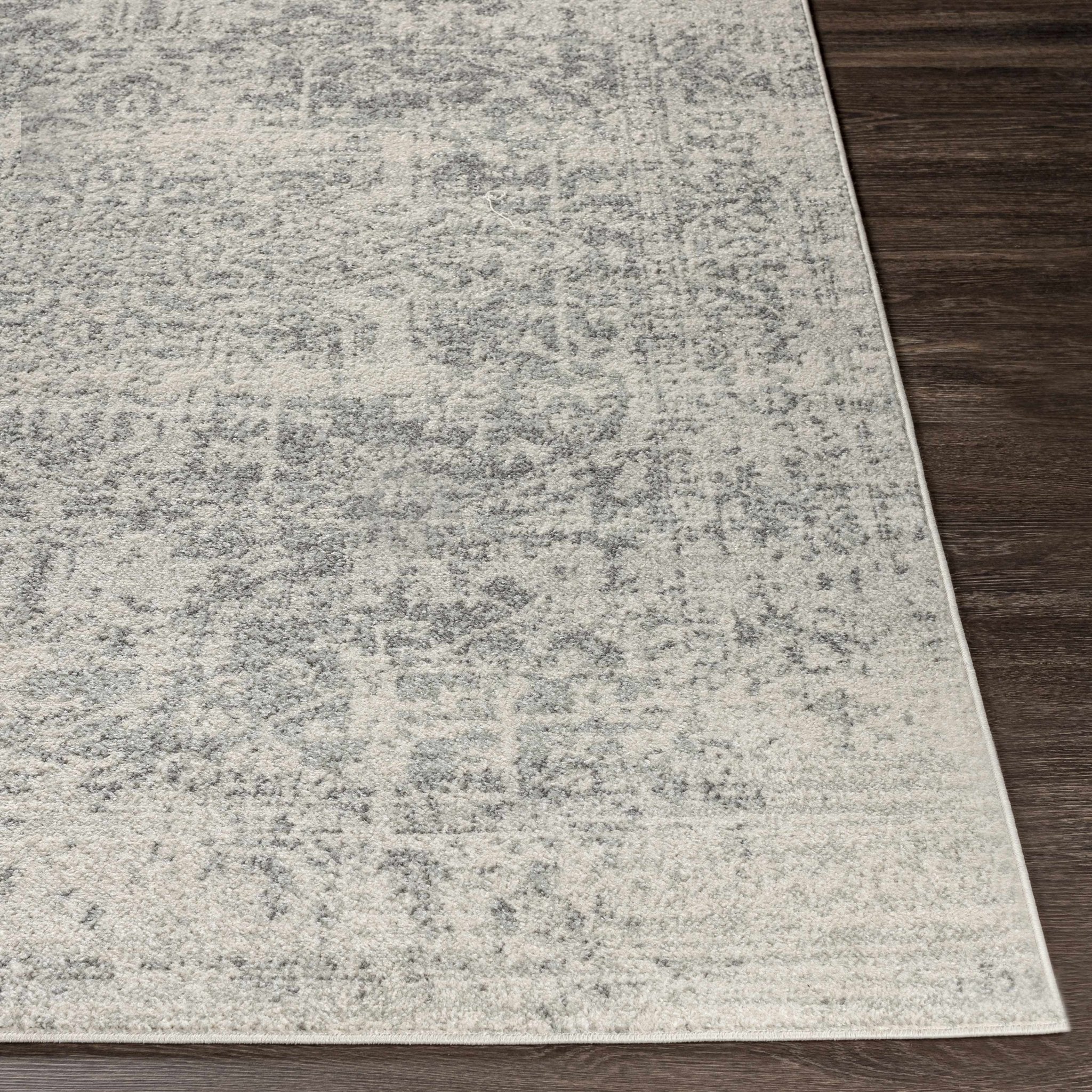 Traditional Heriz Design Gray and Beige Medallion Area Rug - Image 13