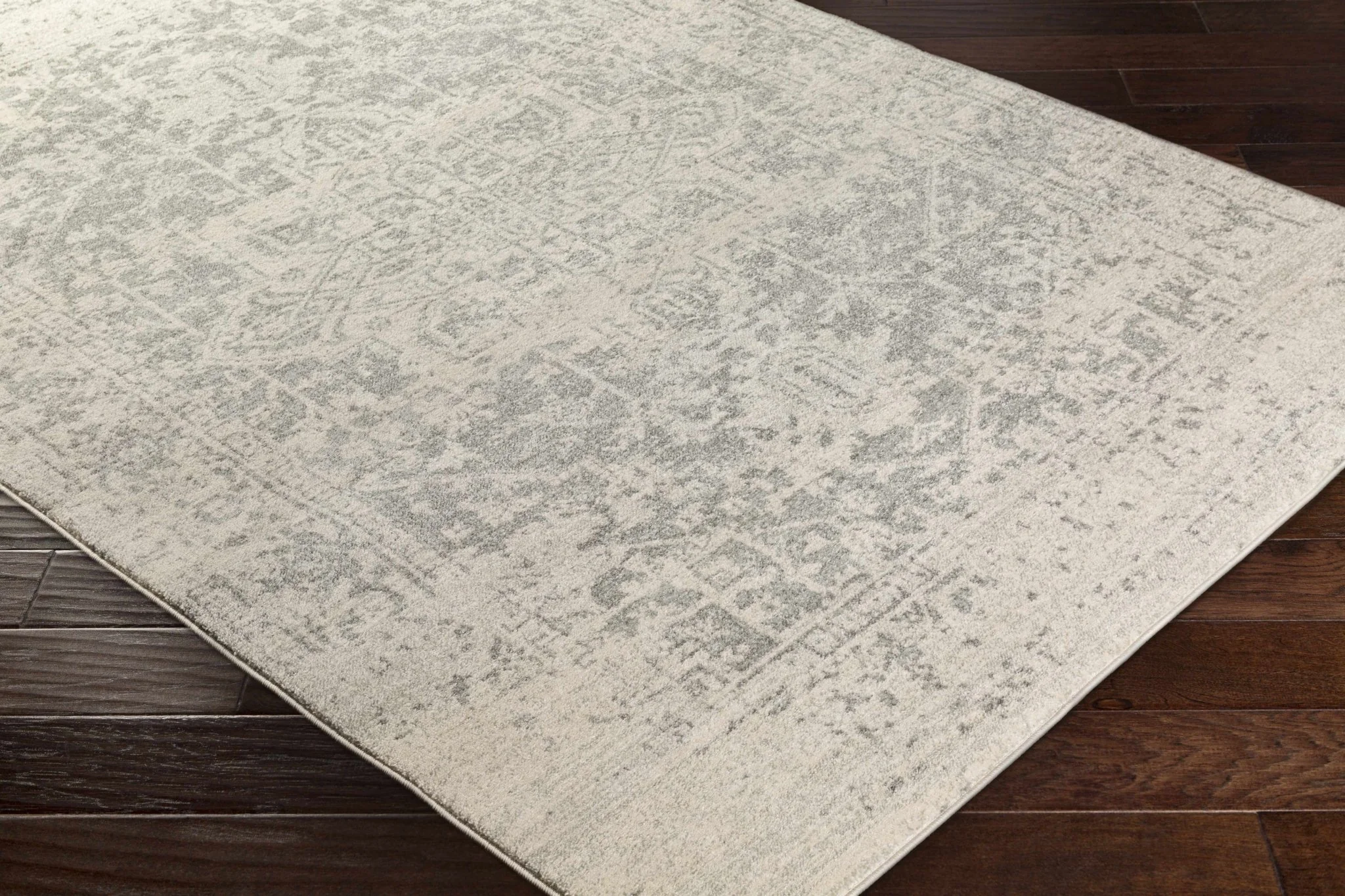 Traditional Heriz Design Gray and Beige Medallion Area Rug - Image 19