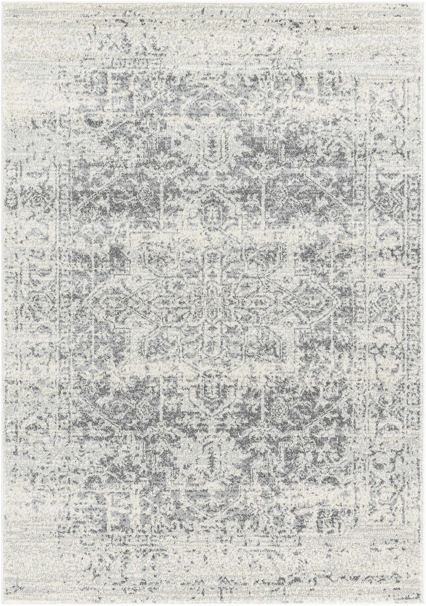 Traditional Heriz Design Gray and Beige Medallion Area Rug - Image 34