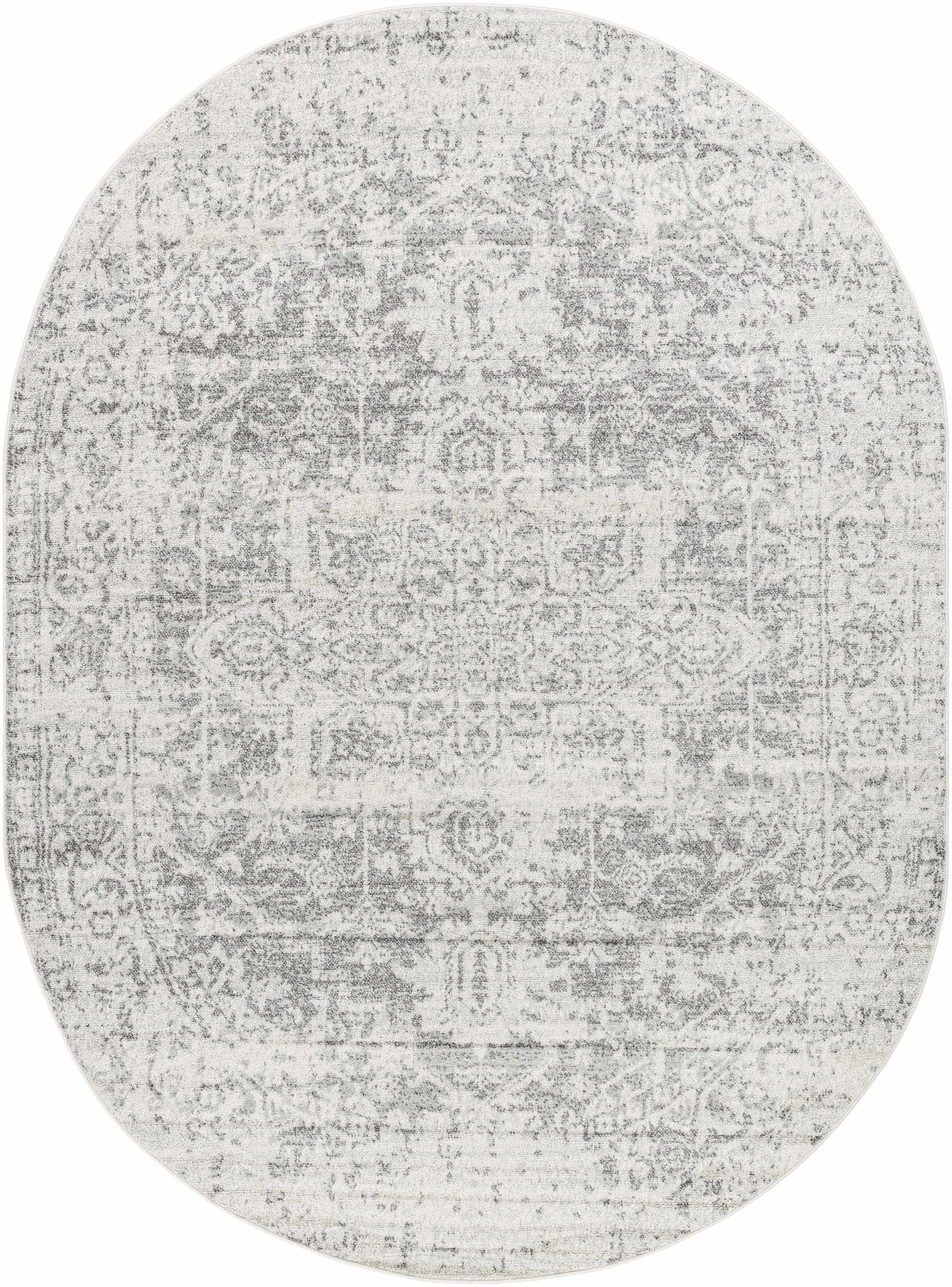 Traditional Heriz Design Gray and Beige Medallion Area Rug - Image 37
