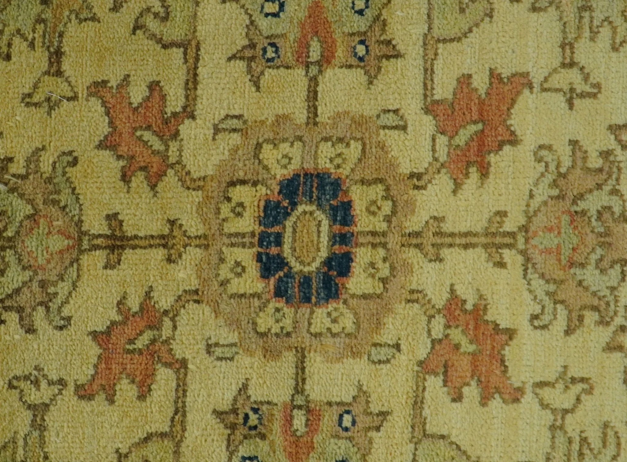 Heriz Traditional Design Gold And Rust 5x6.7 Hand Knotted Wool Area Rug - Image 6