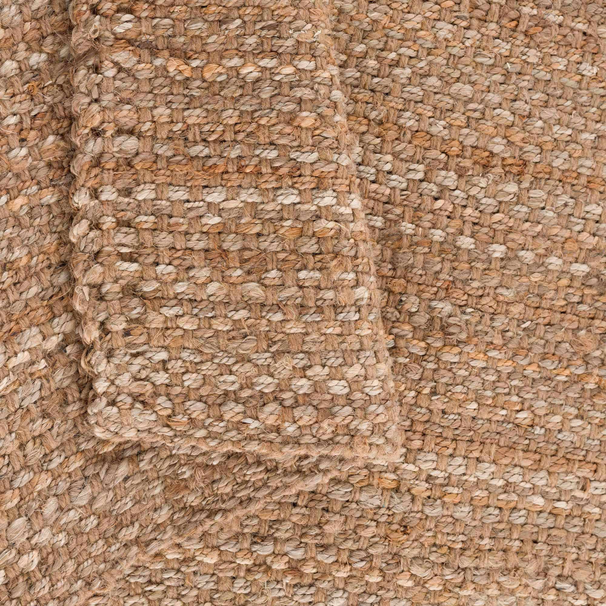 Handwoven tan ﻿Contemporary Solid Natural fiber jute area rug - Image 13