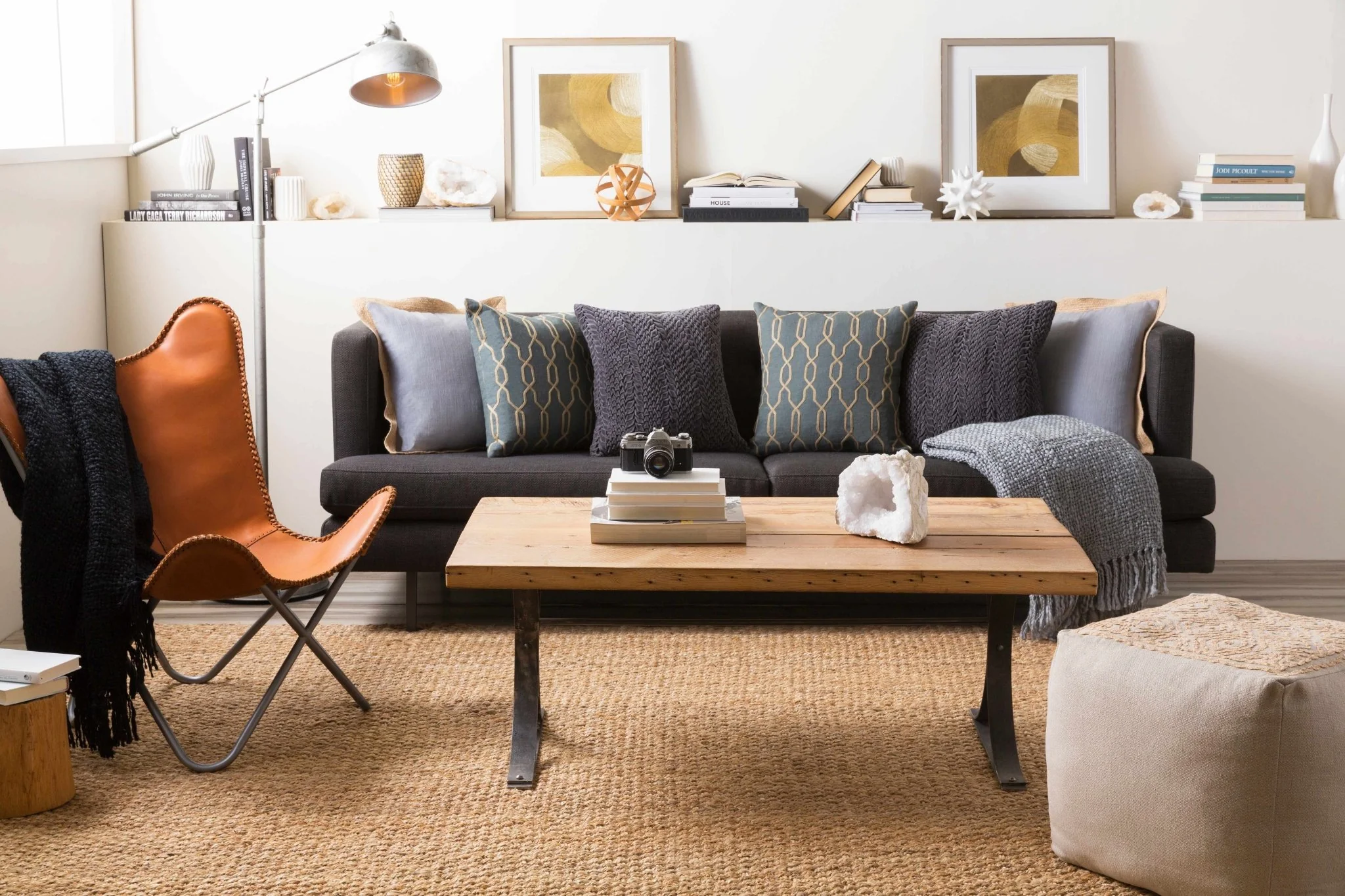 Handwoven tan ﻿Contemporary Solid Natural fiber jute area rug - Image 19