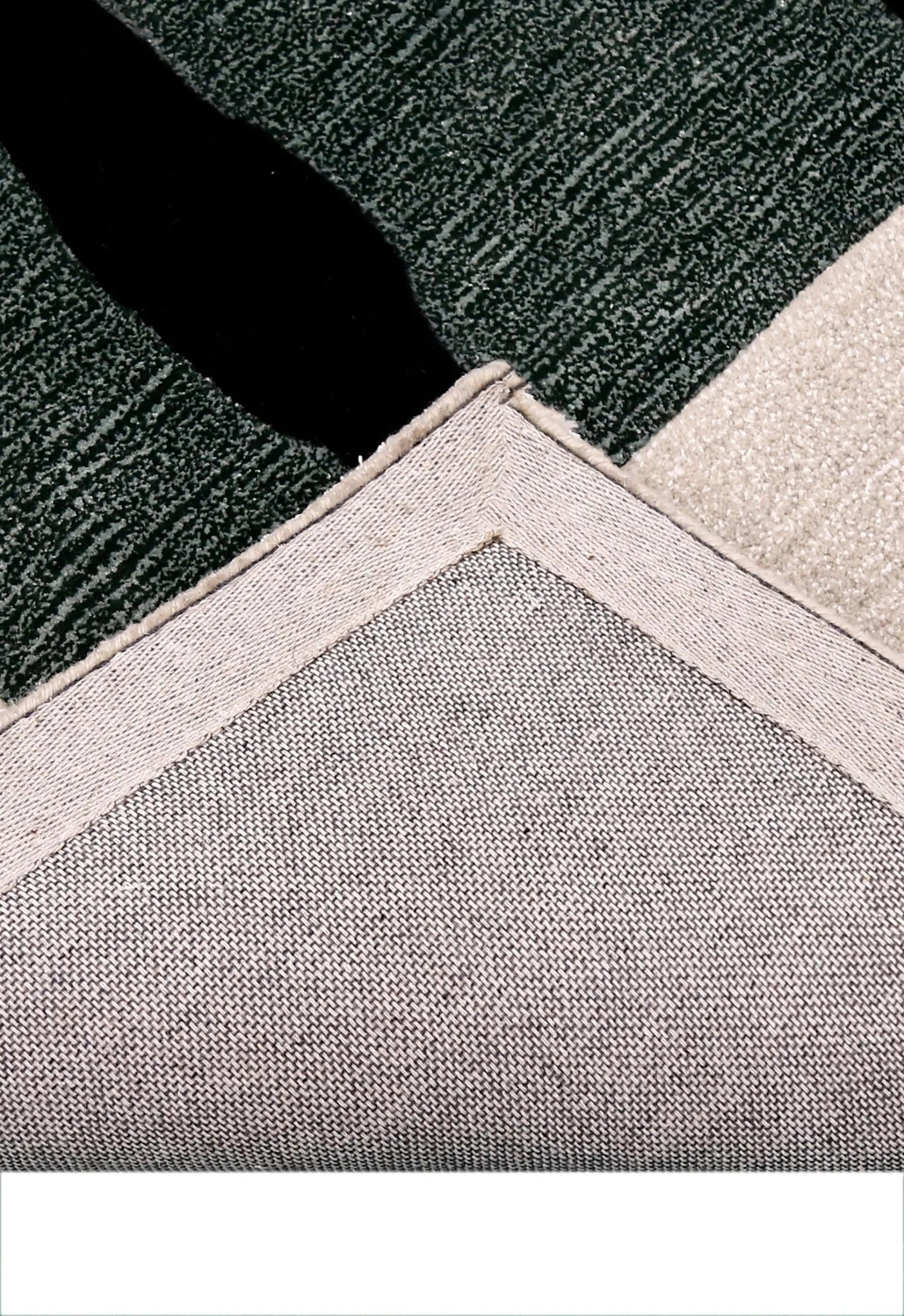 Horse Rider Pattern Beige And Black Hand Tufted 5x8 Wool Rug - Image 4