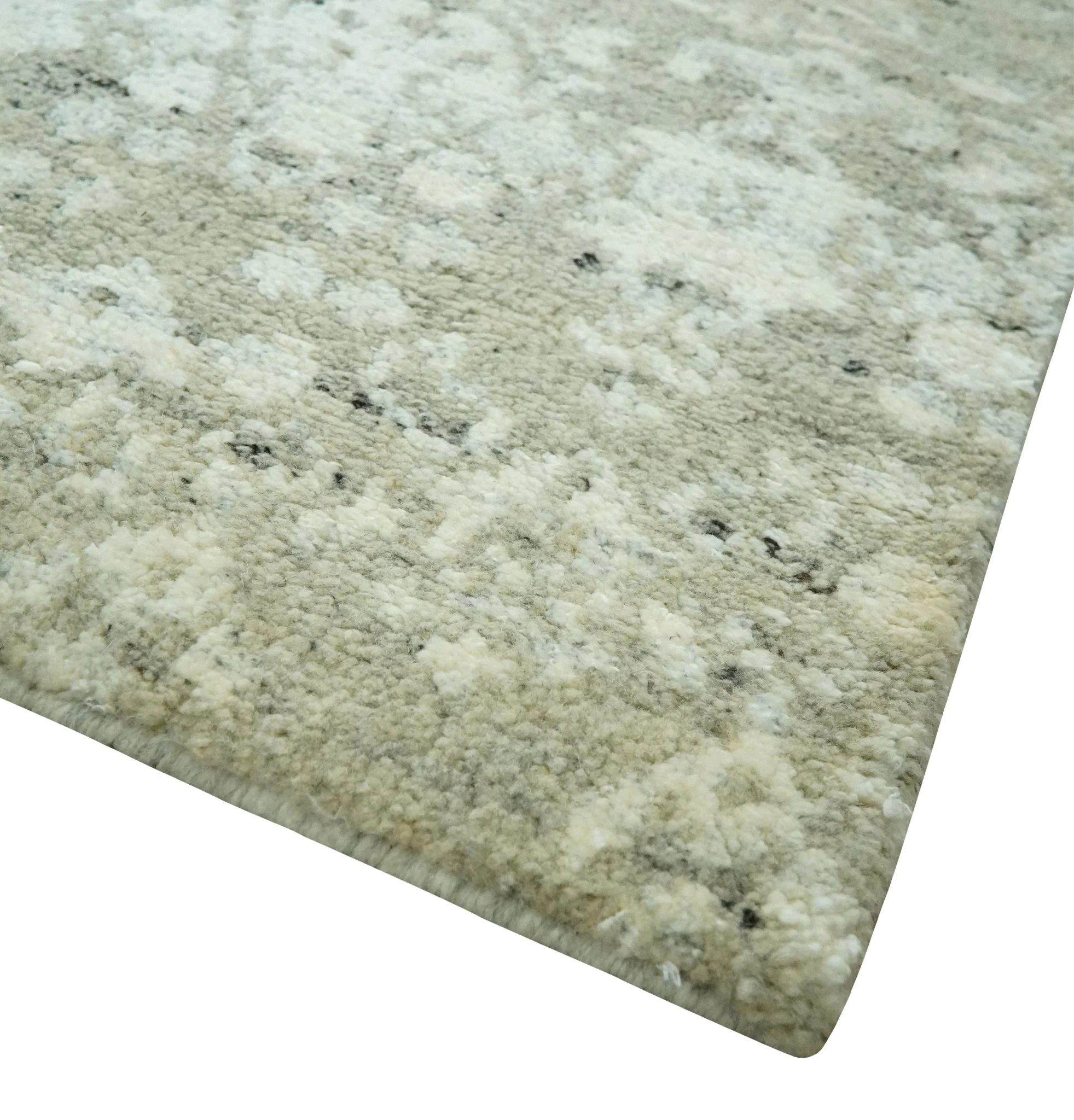 Antique style Ivory and Beige Hand Knotted Traditional Design 5x8 wool Area Rug - Image 5