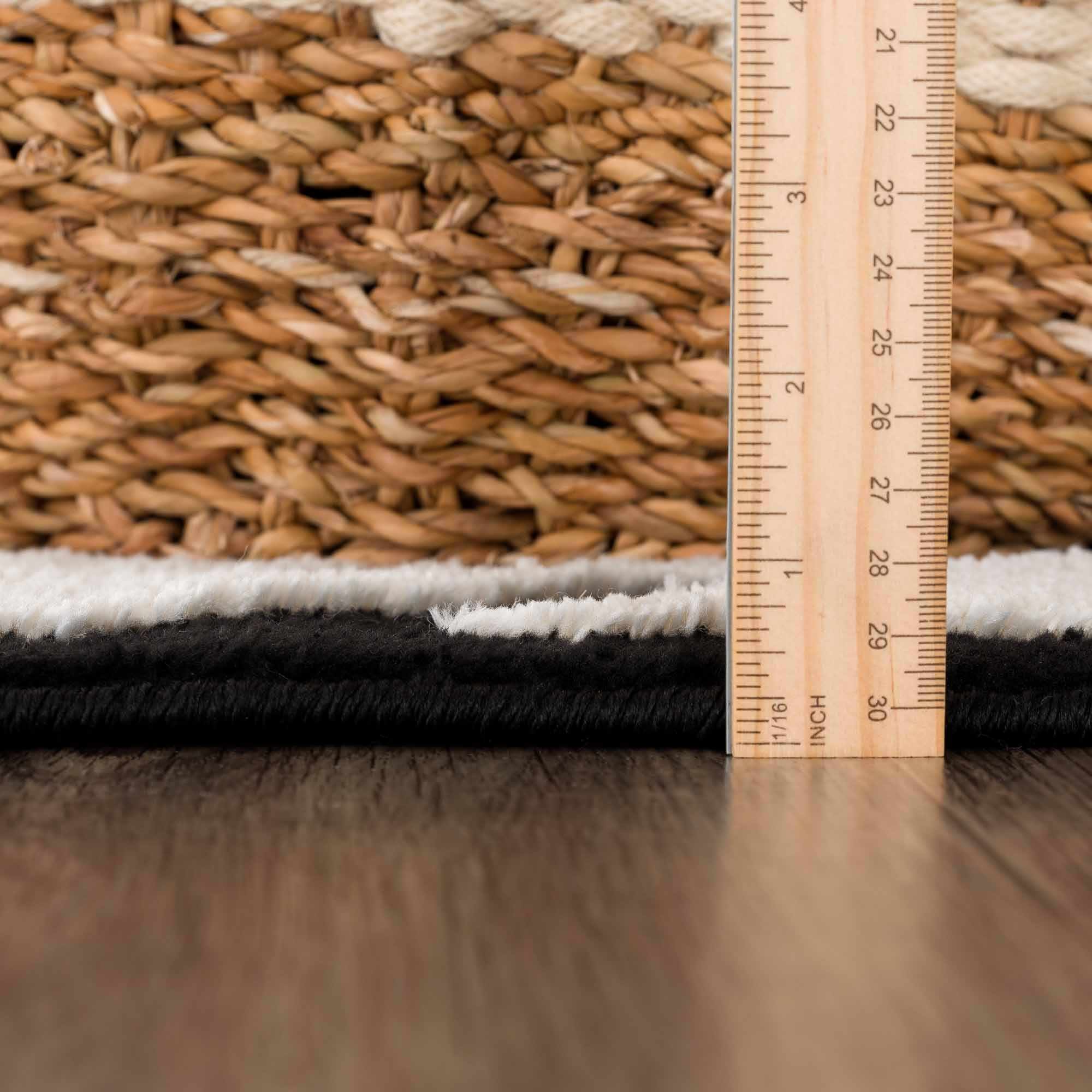 Ivory and Black Modern Lines Art Washable Area Rug - Image 12