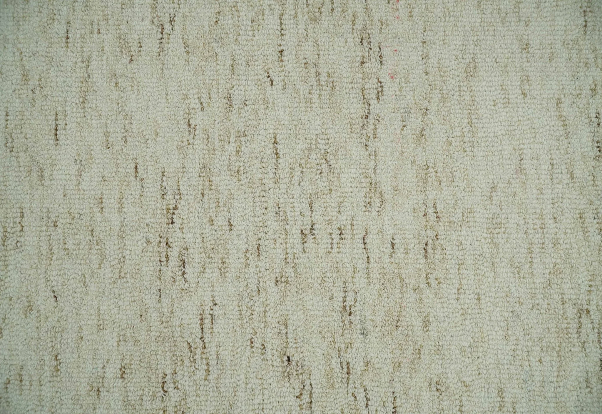 Ivory and Brown Abstract Hand Tufted Multi Size Natural Wool Area Rug - Image 4