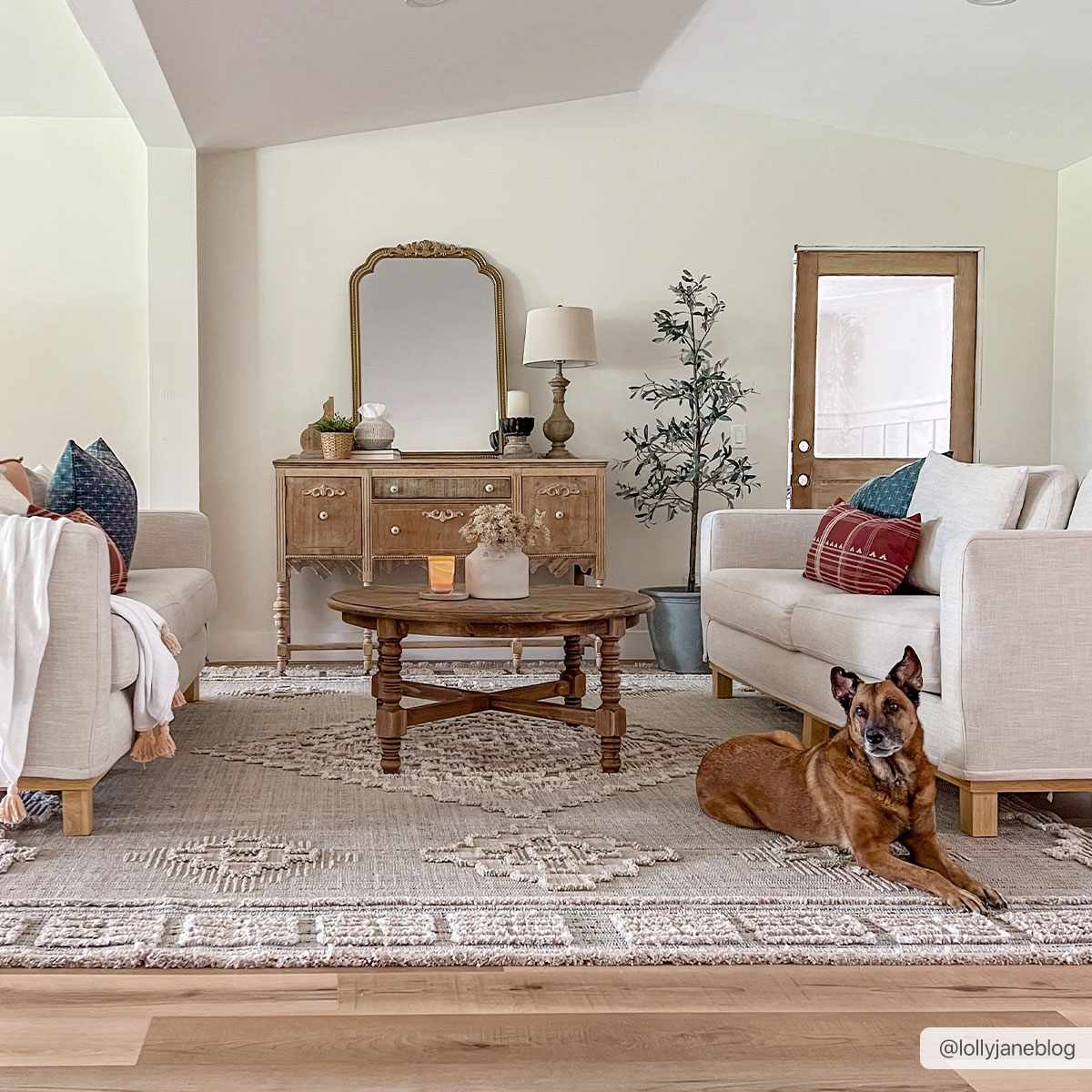 Ivory and Brown Cable Knit design Geometrical Carved Texture Area Rug - Image 6