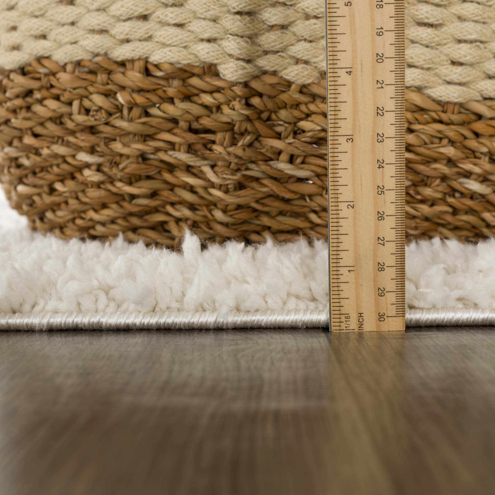 Modern Contemporary Dotted Ivory and Brown Plush Pile Moroccan style Area Rug - Image 10