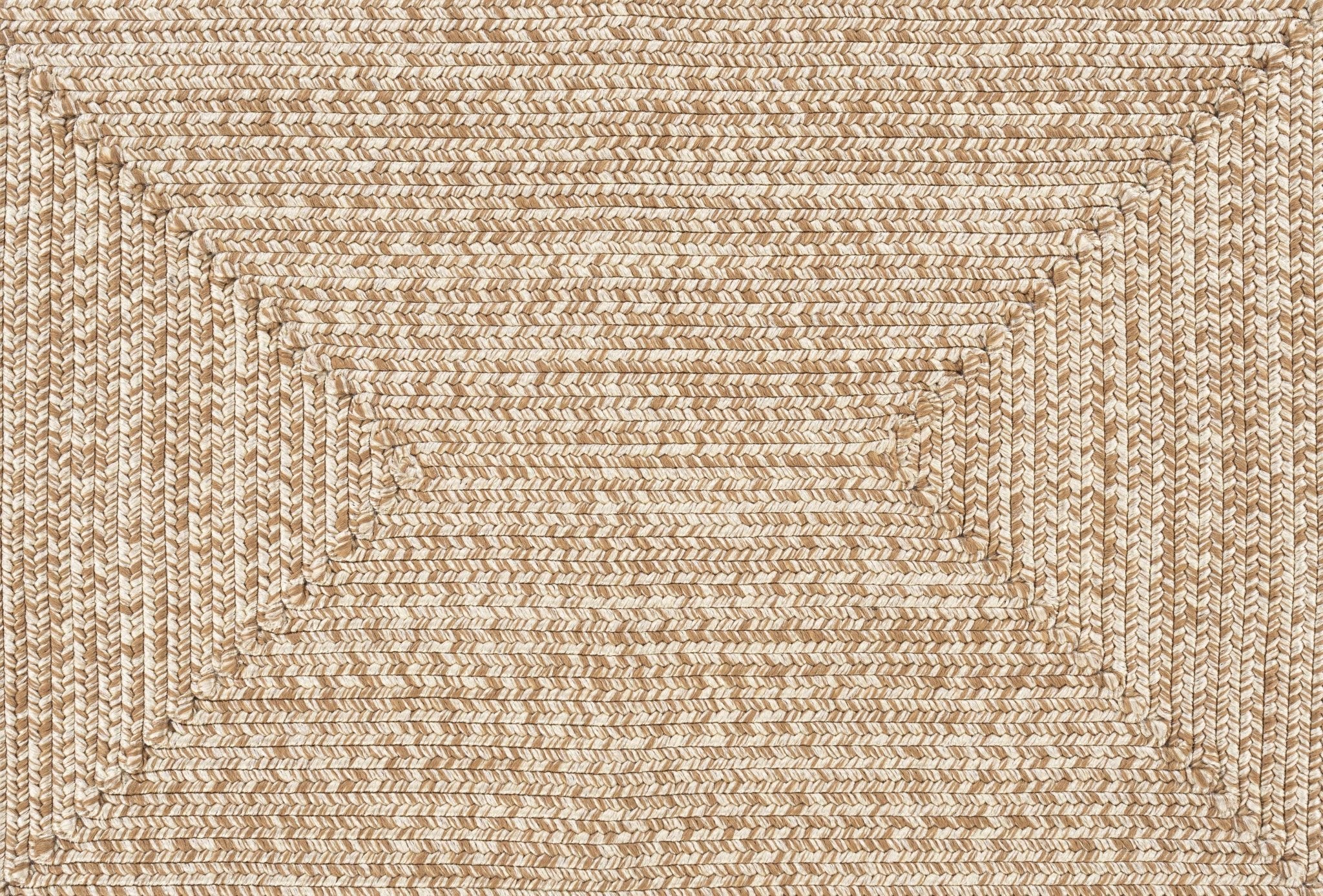 Ivory and Camel Chevron Design Jute Braided Outdoor safe area Rug - Image 13