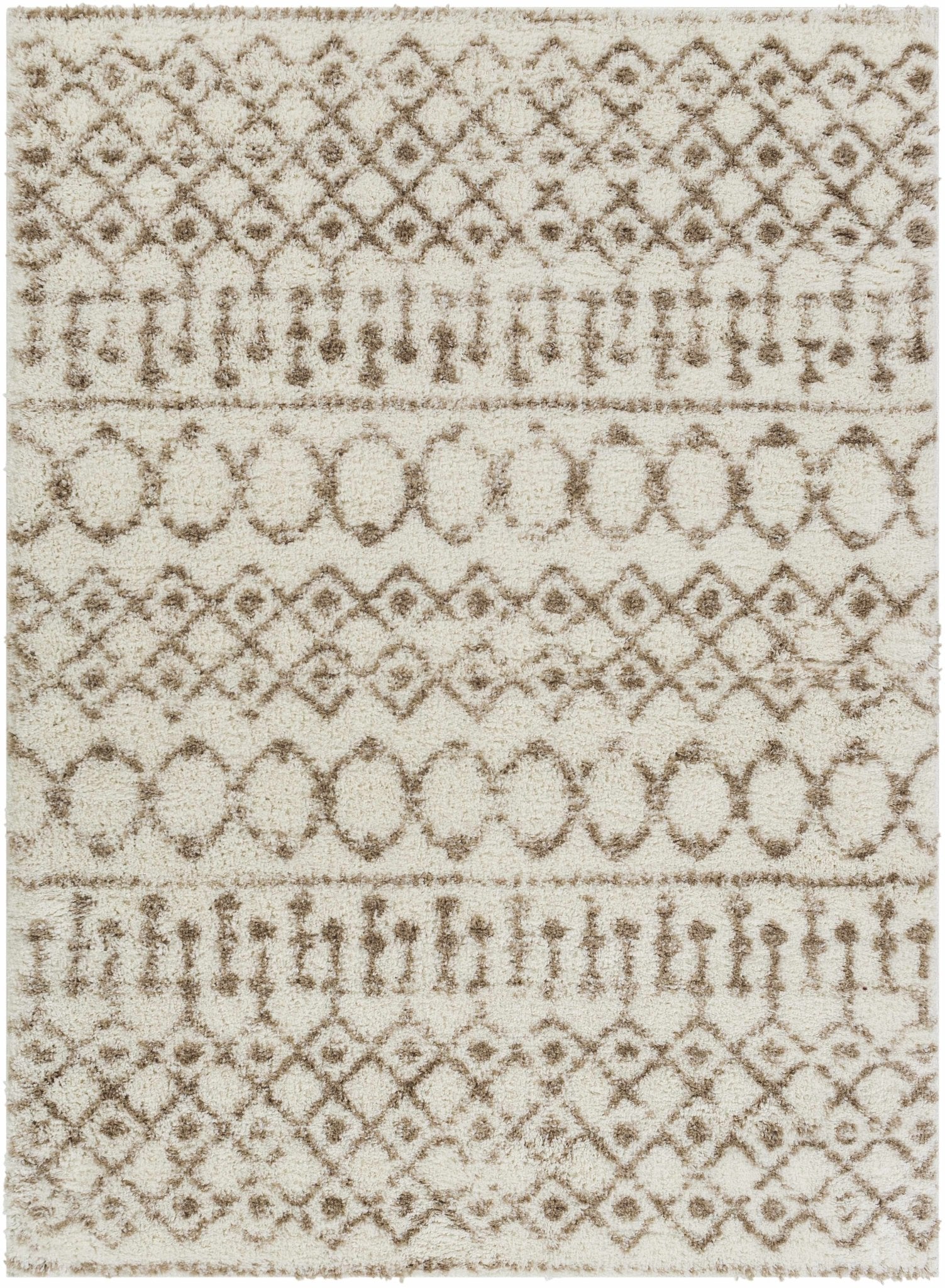 Ivory and Camel Traditional Tribal Design area rug - Image 8