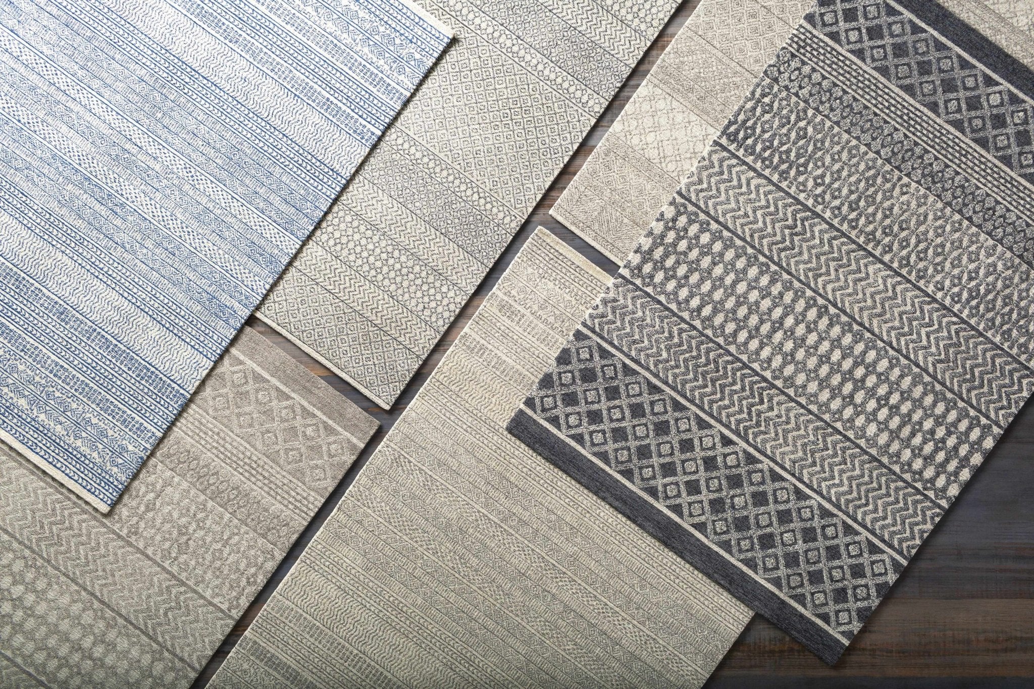 Premium style Ivory and Charcoal Hand Tufted Tribal Multi size Wool Area Rug - Image 5