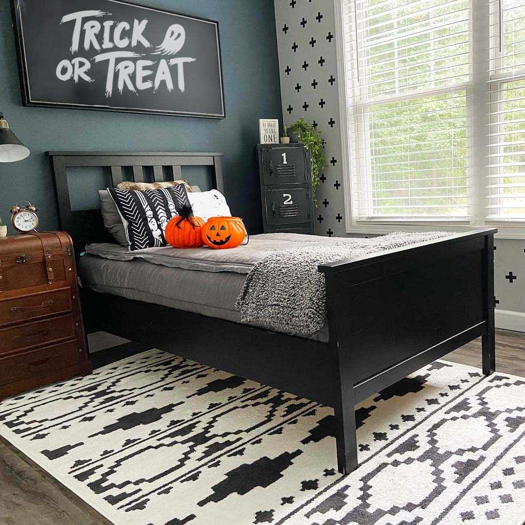 Ivory and Charcoal High low Texture Tribal Design Area Rug - Image 3