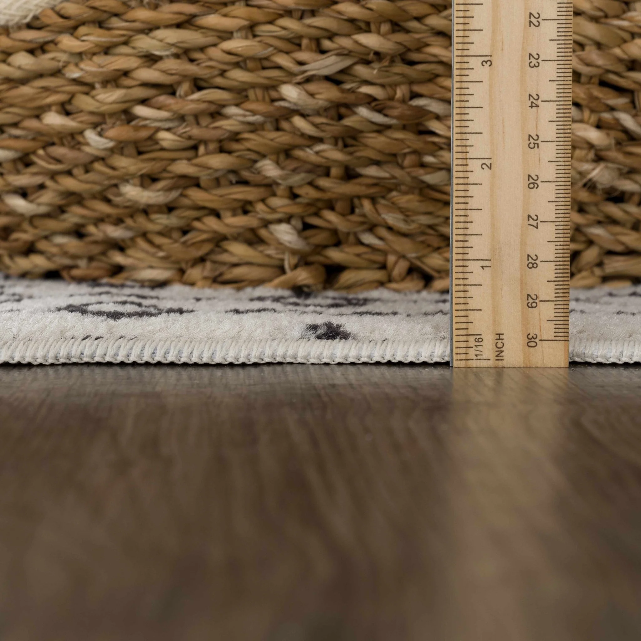 Tribal look Ivory and Charcoal Traditional Geometrical Design Rug - Image 14
