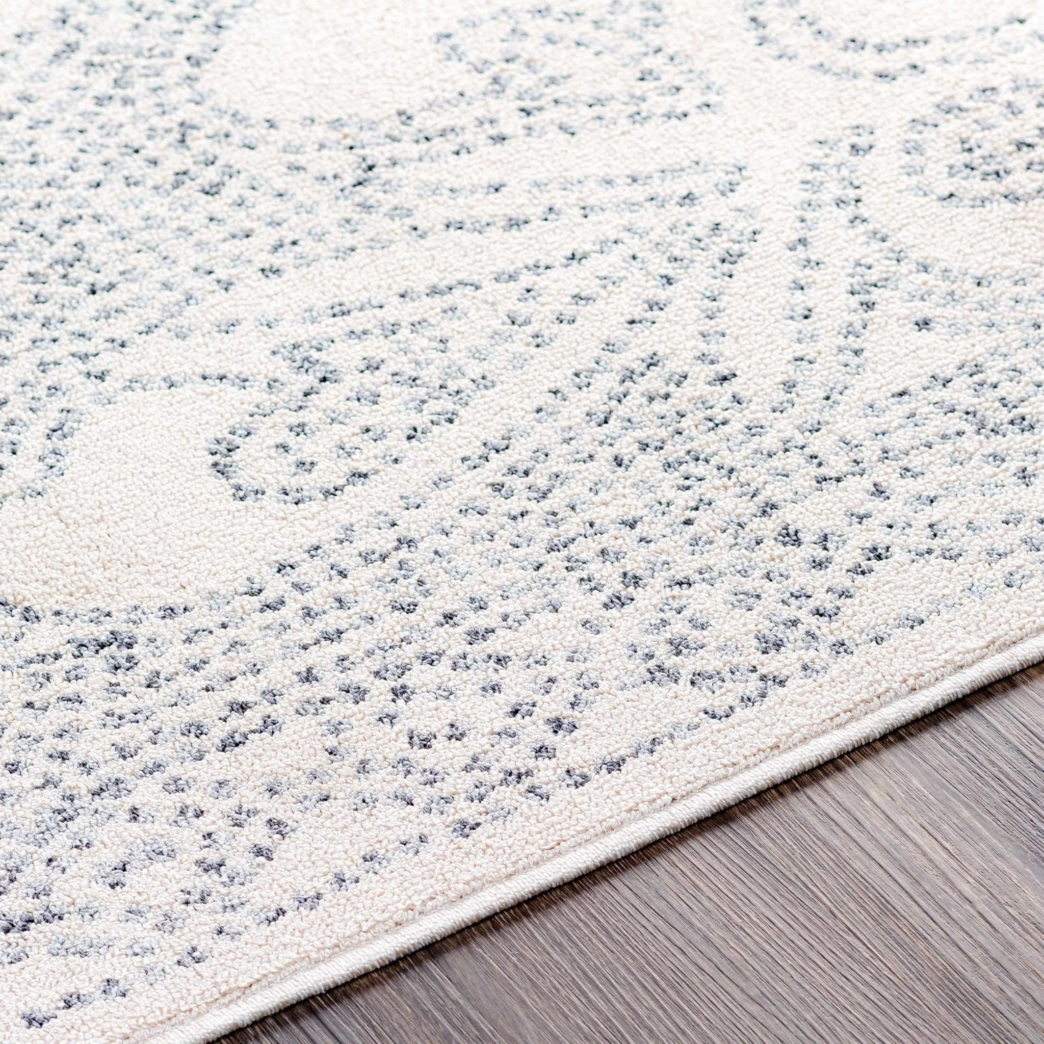 Contemporary Ivory and Charcoal Large Design Area Rug - Image 6