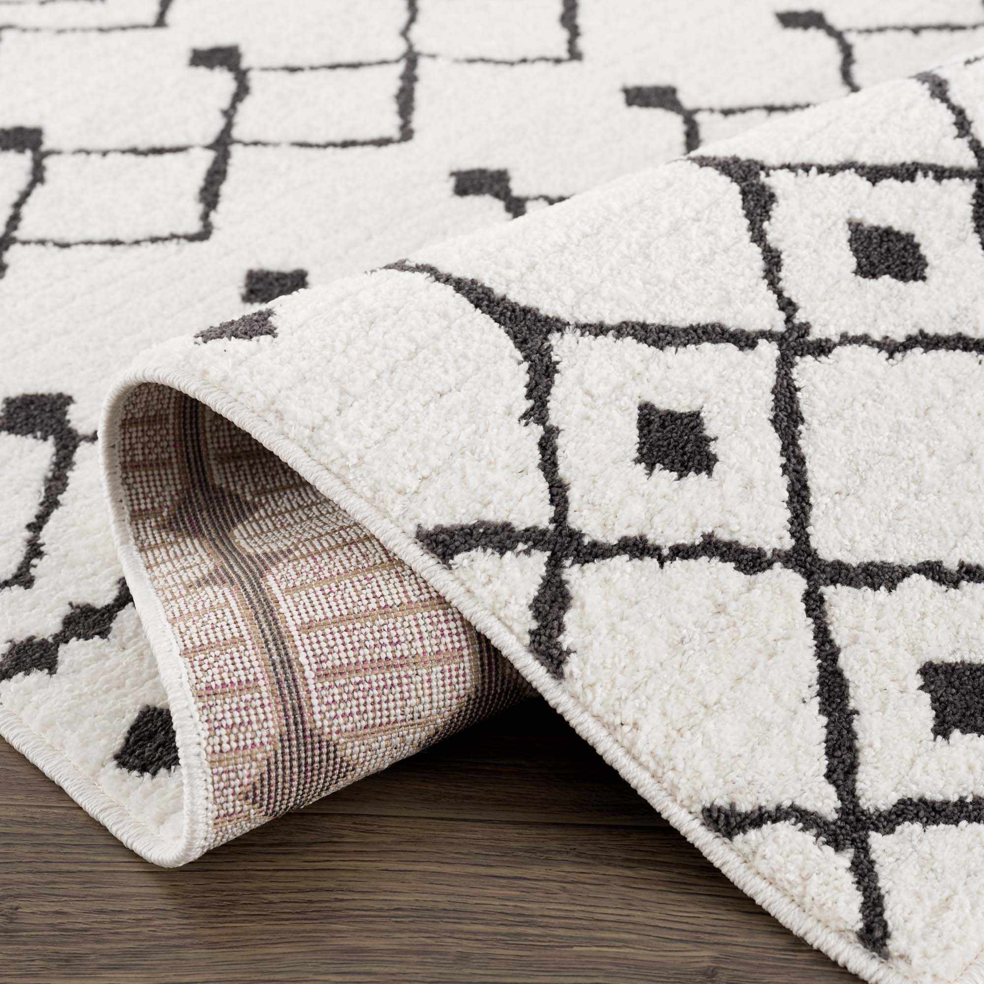 Ivory and Charcoal Traditional Tribal Design Multi size area rug - Image 10
