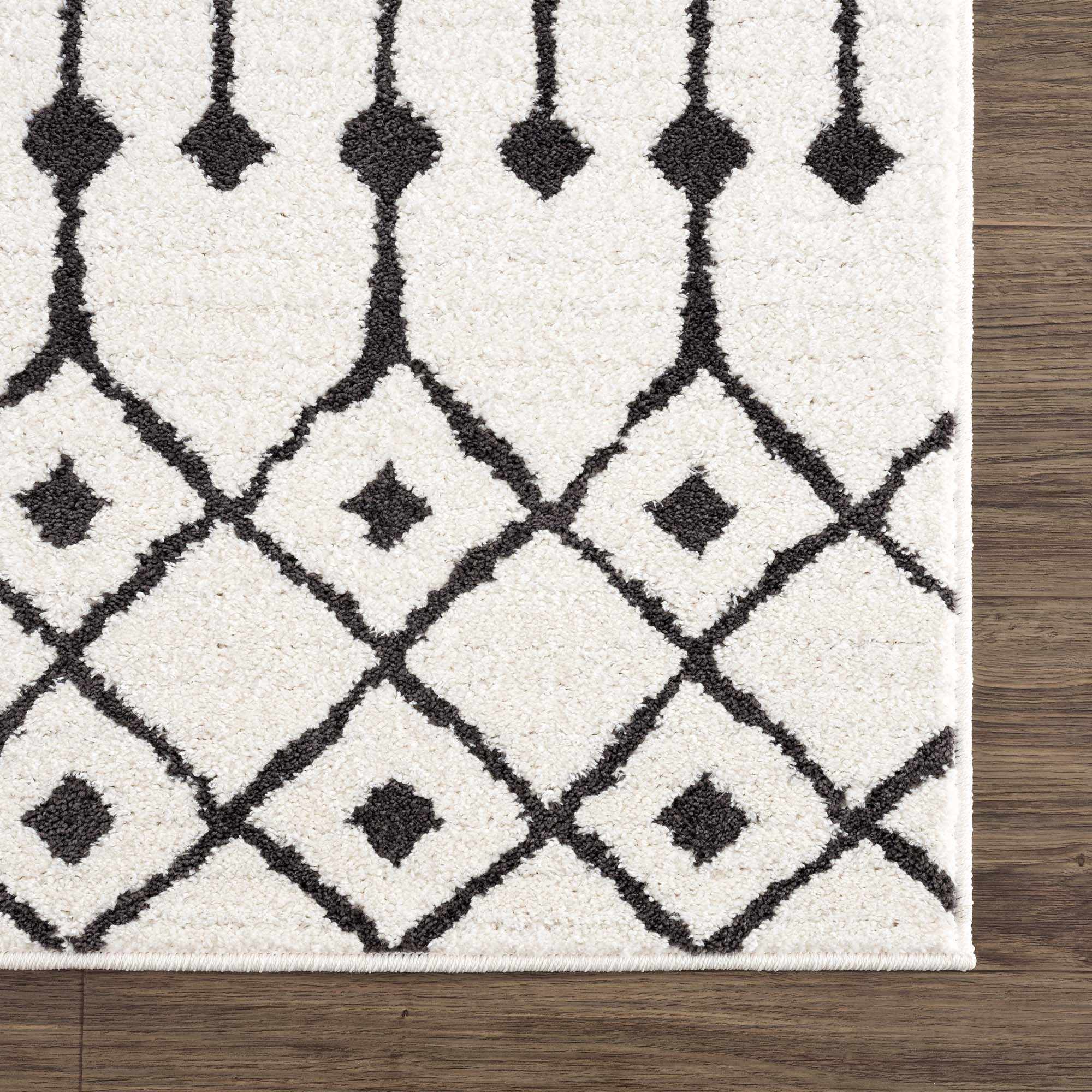 Ivory and Charcoal Traditional Tribal Design Multi size area rug - Image 11