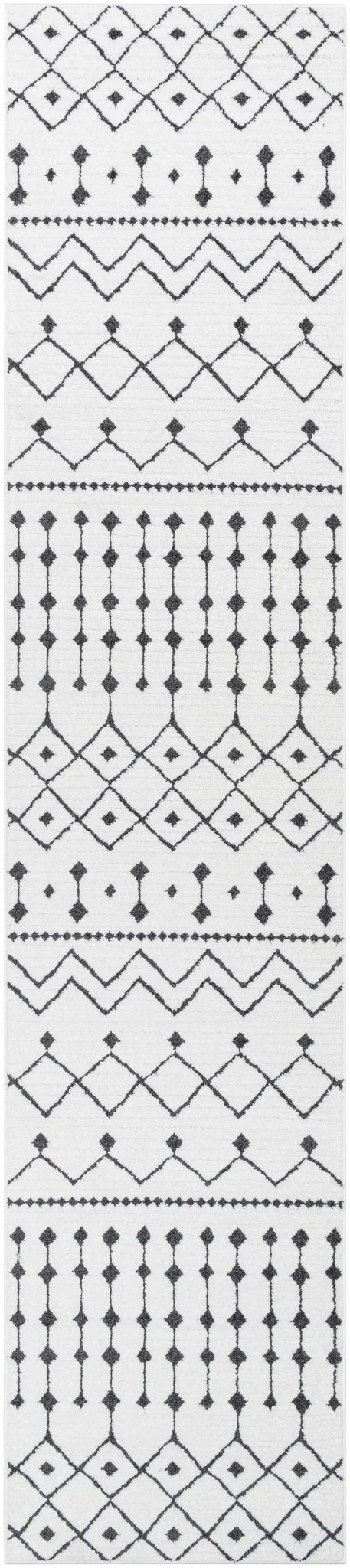 Ivory and Charcoal Traditional Tribal Design Multi size area rug - Image 16