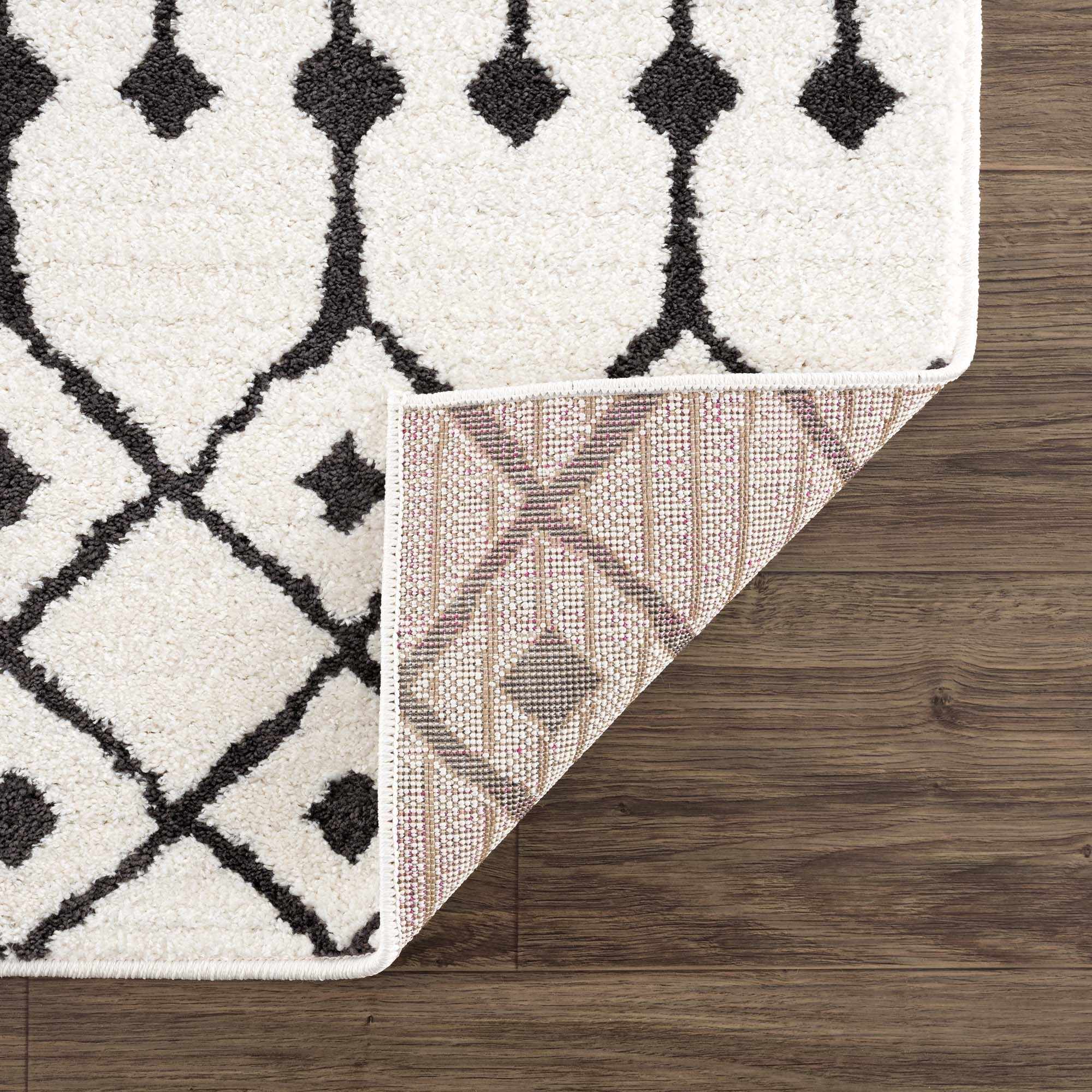 Ivory and Charcoal Traditional Tribal Design Multi size area rug - Image 7