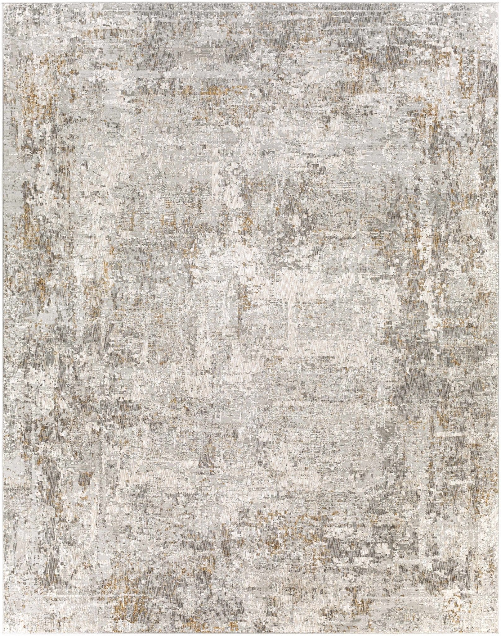 Ivory And Gray Contemporary Style Machine Woven Area Rug - Image 10